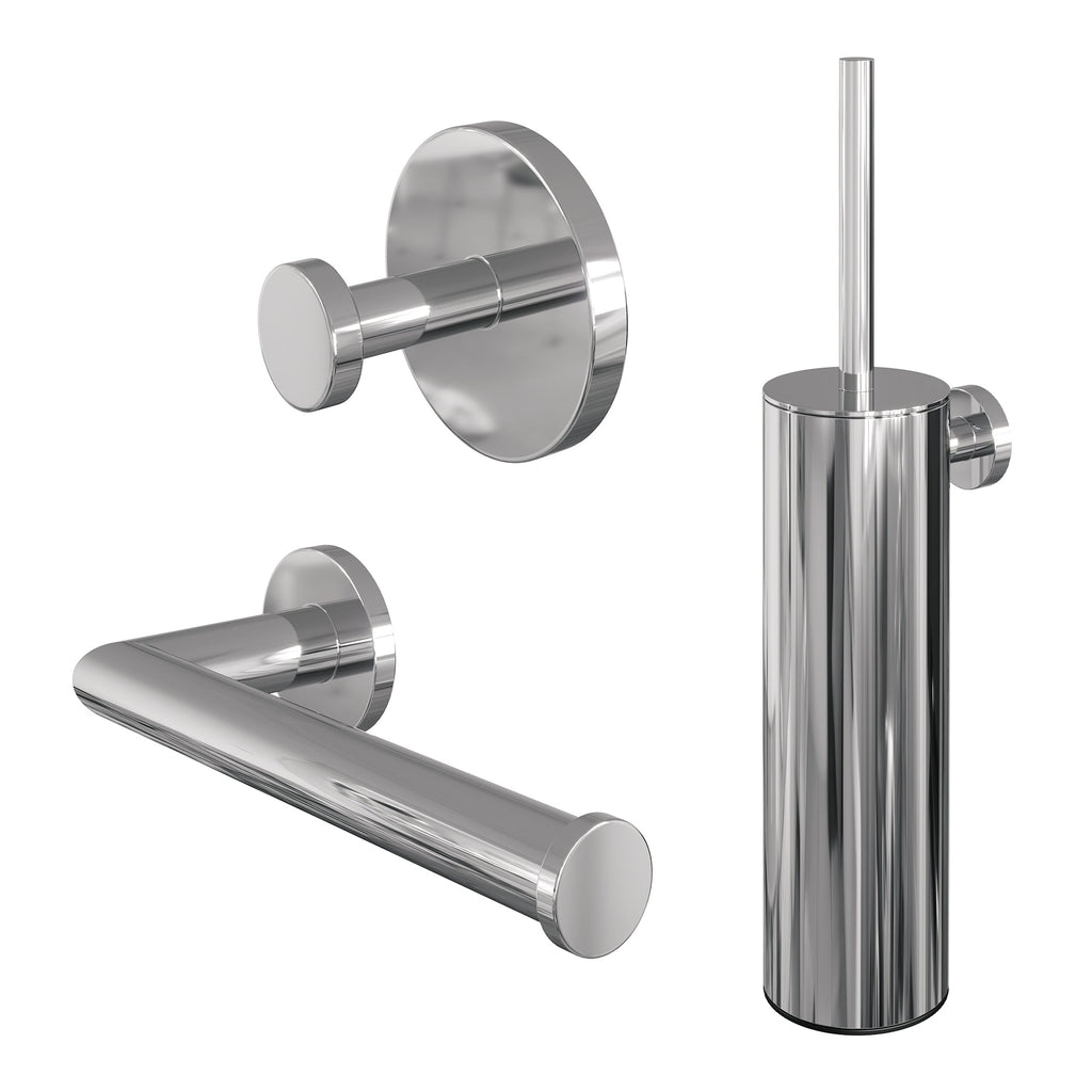 Brauer Gold Edition toilet accessoires set 3-in-1 Geborsteld Goud PVD -  5-GG-323