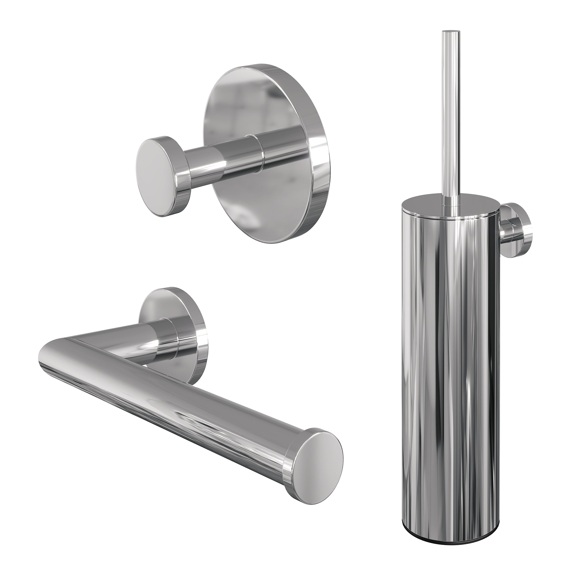 Brauer Chroom Edition toilet accessoires set 3-in-1 chroom - 5-CE-323