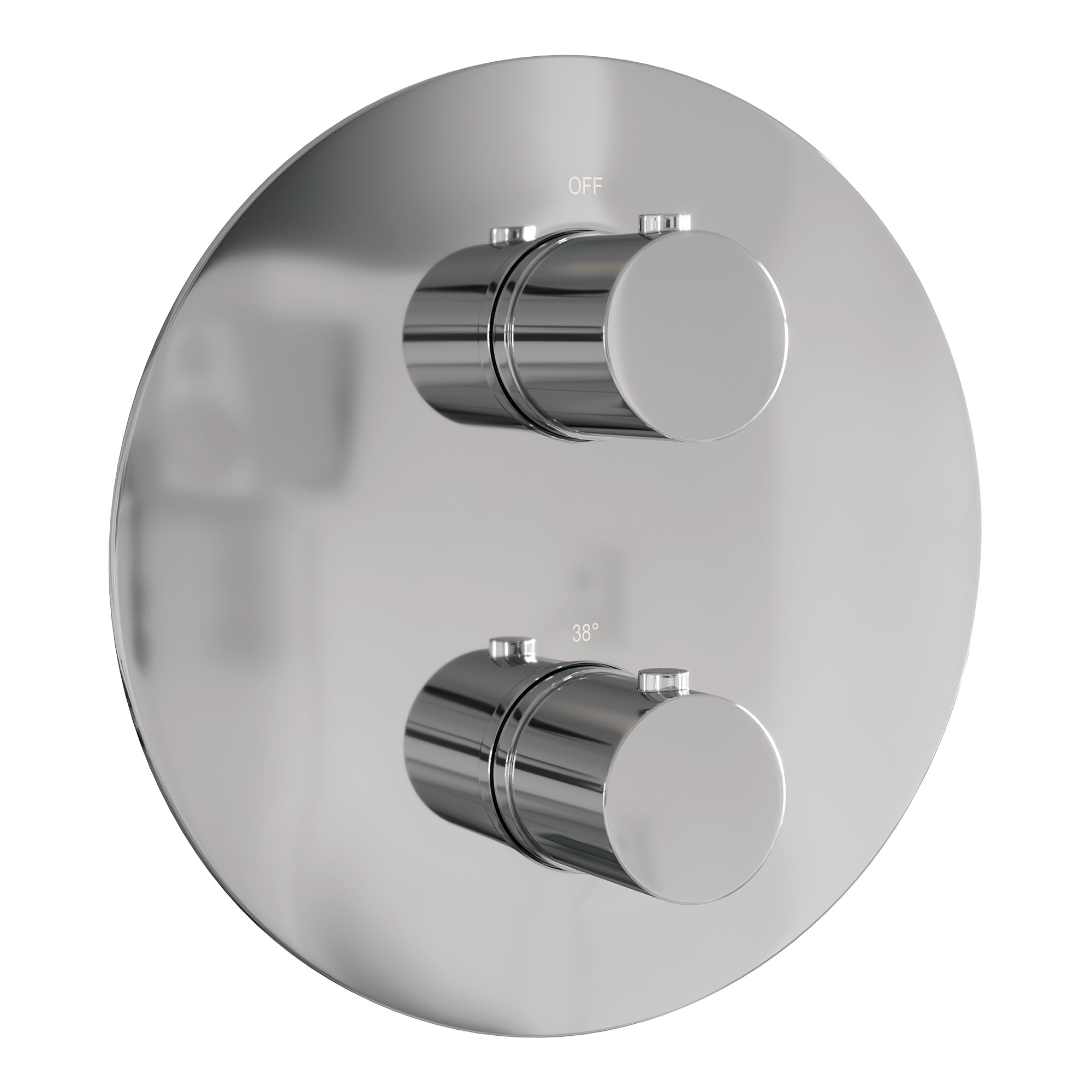 Brauer Edition 3-weg inbouwthermostaat rond chroom