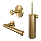 Brauer Gold Edition toilet accessoires set 3-in-1 Geborsteld Goud PVD -  5-GG-323