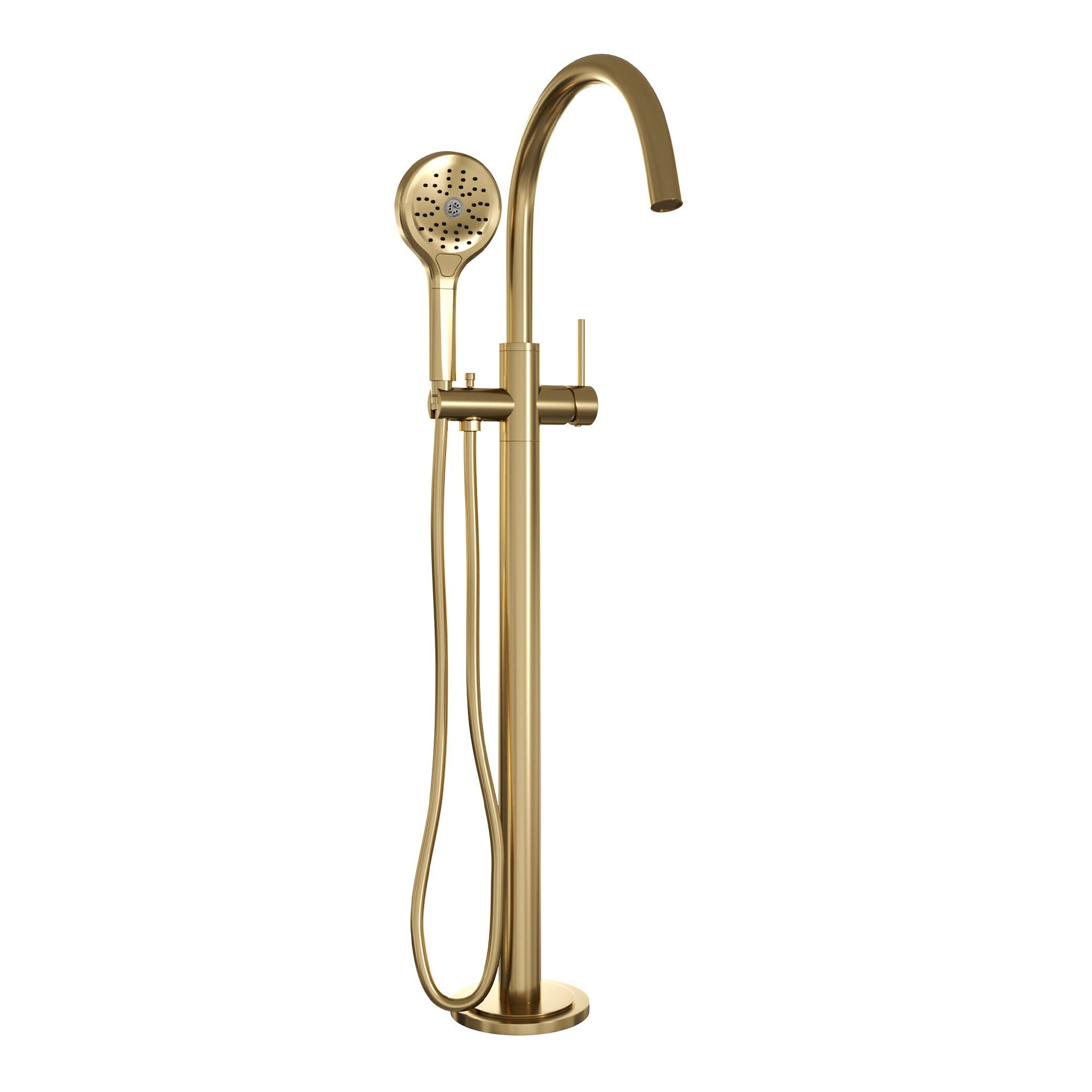 Brauer Edition vrijstaande badkraan - 3 standen handdouche - Geborsteld Goud PVD