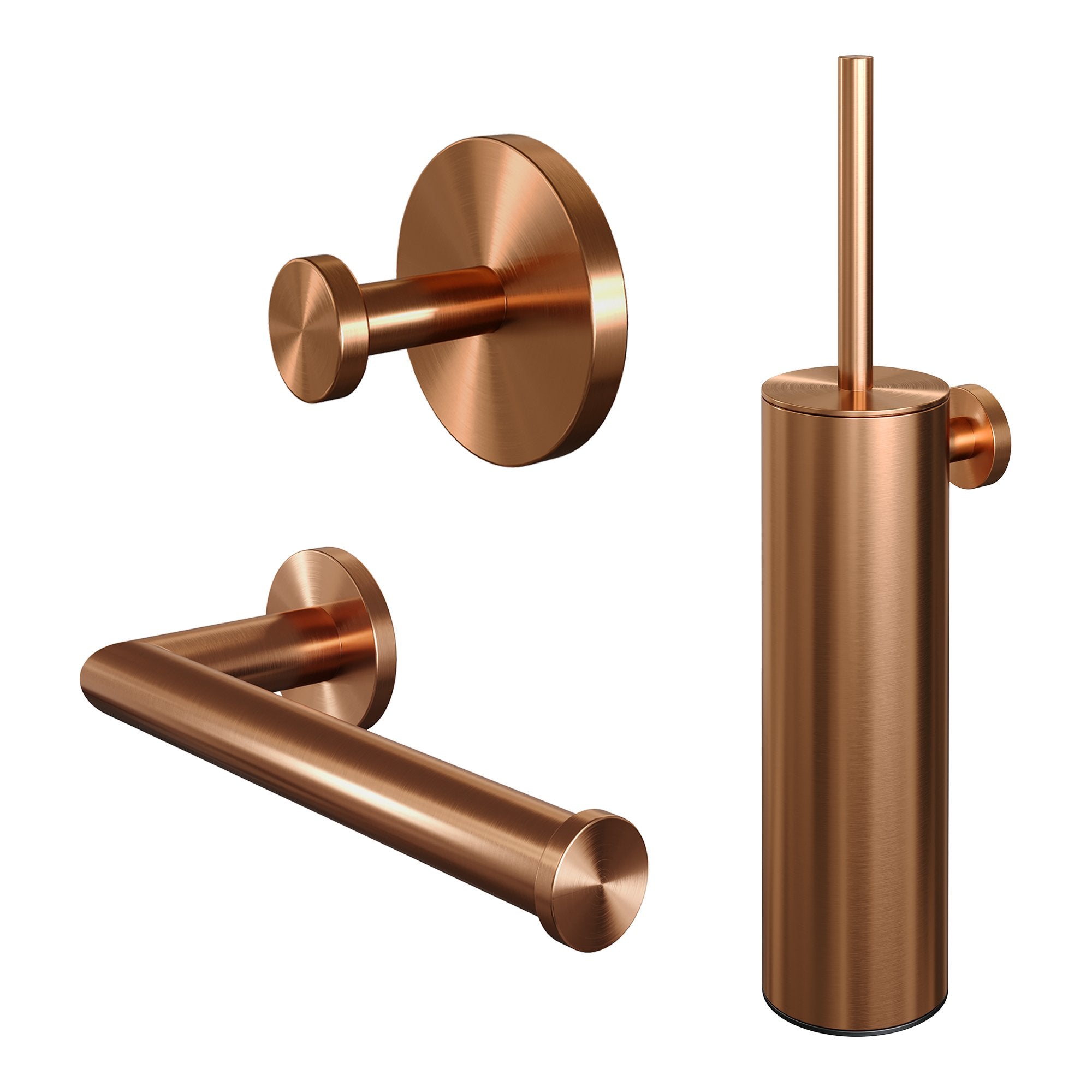 Brauer Copper Edition toilet accessoires set 3-in-1 Geborsteld Koper PVD -  5-GK-323