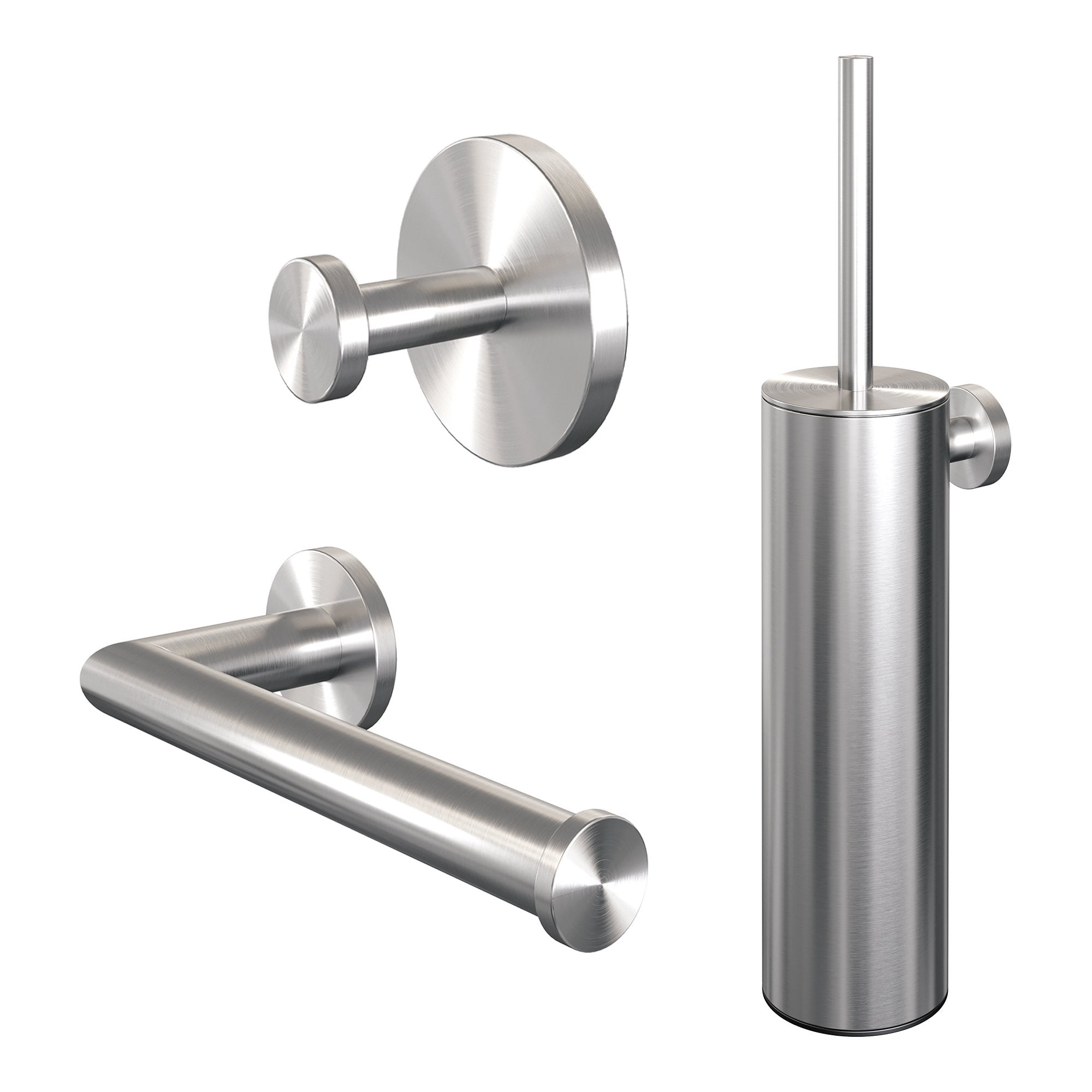 Brauer Brushed Edition toilet accessoires set 3-in-1 Geborsteld RVS PVD - 5-NG-323