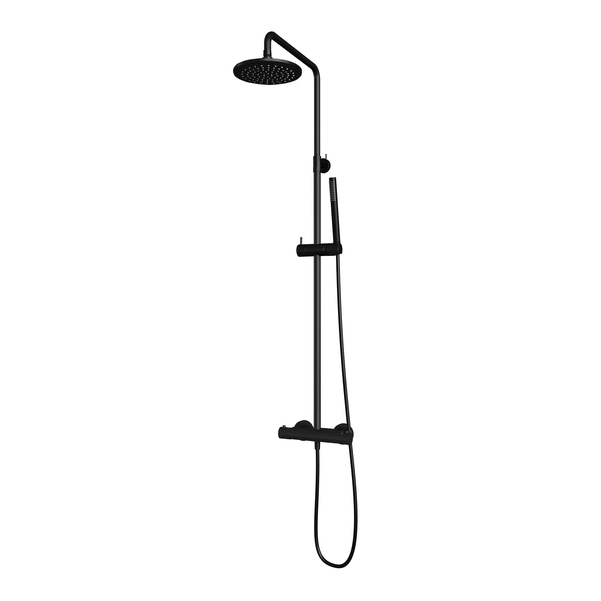 Brauer Edition stortdoucheset - hoofddouche 20cm - staafhanddouche - Mat Zwart