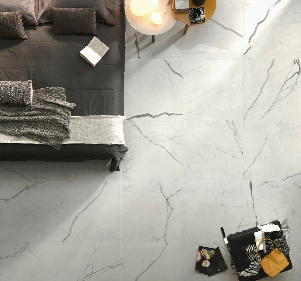 Lea Ceramiche, Dreaming - LGVETR4 - Bianco Statuario, Velvet, 30x60cm, 9.50mm, Rett.
