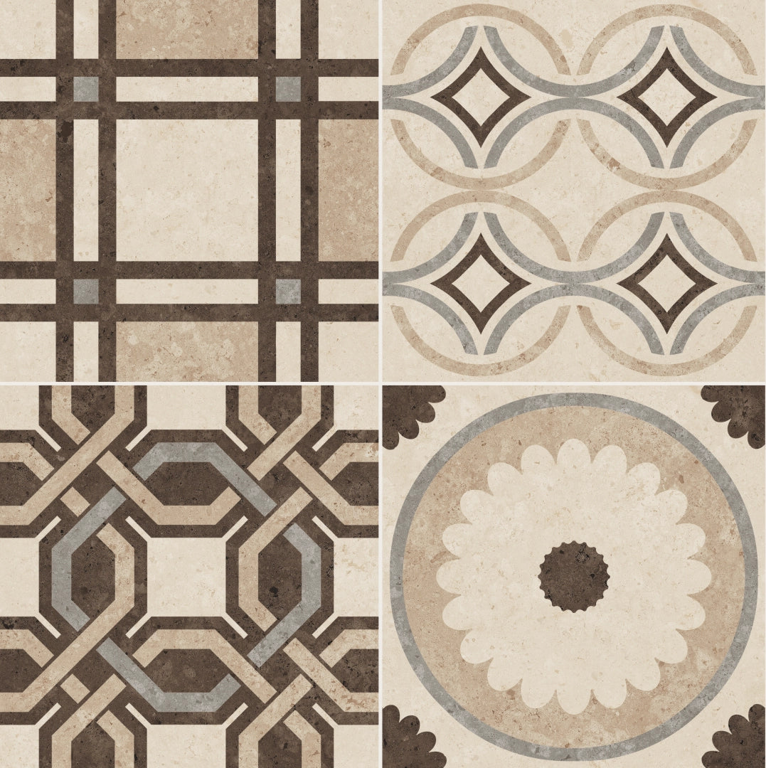 Novabell, Dèco - DEC 472K - Mix Light Beige, Natural, 20x20cm, 9.00mm, Rett.