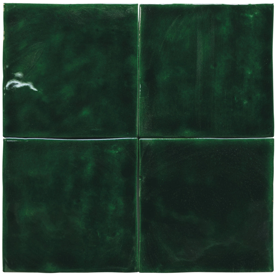 Cevica, Zelij Special - CEM14 - Verde Cobre, Brillo, 10x10cm, 10.00mm