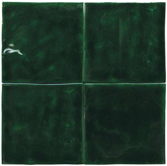 Cevica, Zelij Special - CEM14 - Verde Cobre, Brillo, 10x10cm, 10.00mm