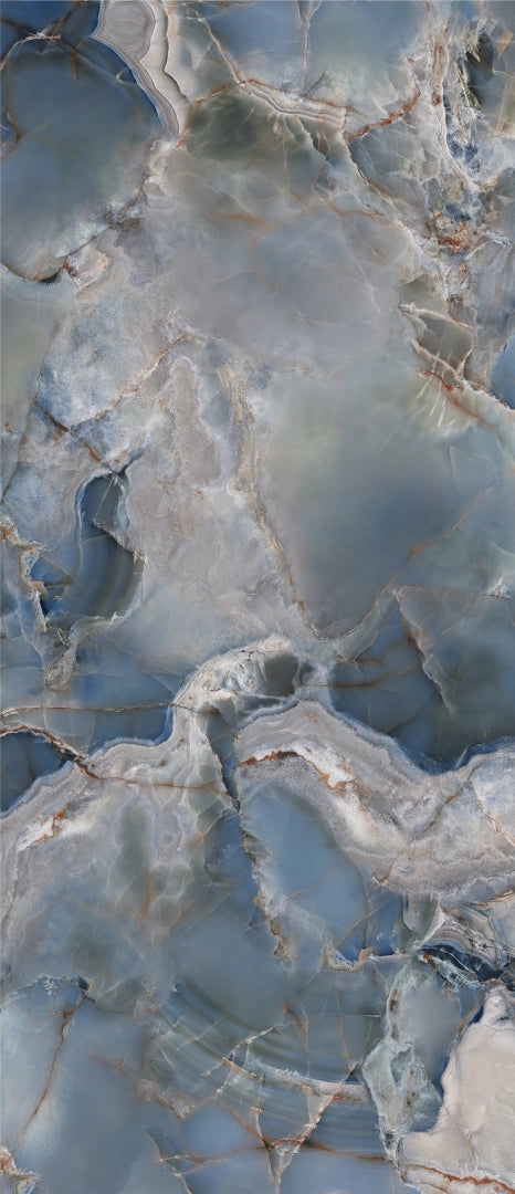Tagina, Onice Reale - 108024 - Oceano, Lucidato, 160x320cm, 6.00mm, Rett.