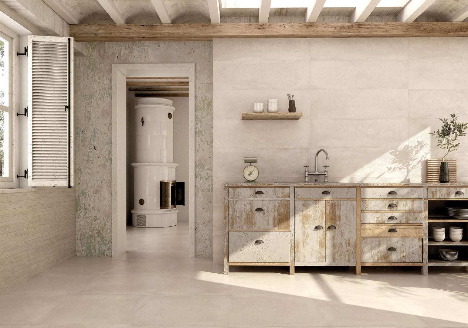 Grespania, Wabi Sabi - 70WW701 - Wood Beige, Matt, 31.5x100cm, 8.70mm, Rett.