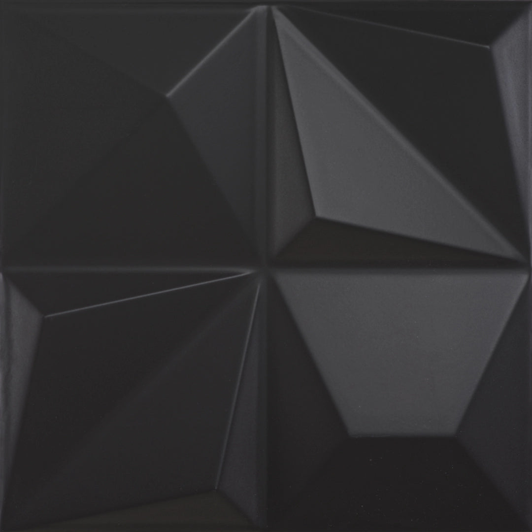 Dune Ceramica, Shapes - 187346 - Multishapes Black, Matt, 25x25cm, 10.00mm, Rett.
