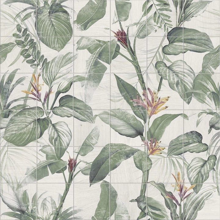 Mainzu, Murales - Spring Leaves, Antislip, 120x120cm, 10.00mm, Rett.