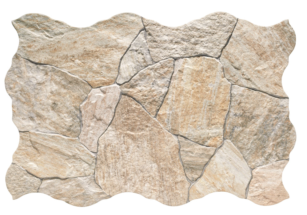 Realonda, Modular Borgogna Stone - Beige, Antislip, 44x66cm, 11.00mm