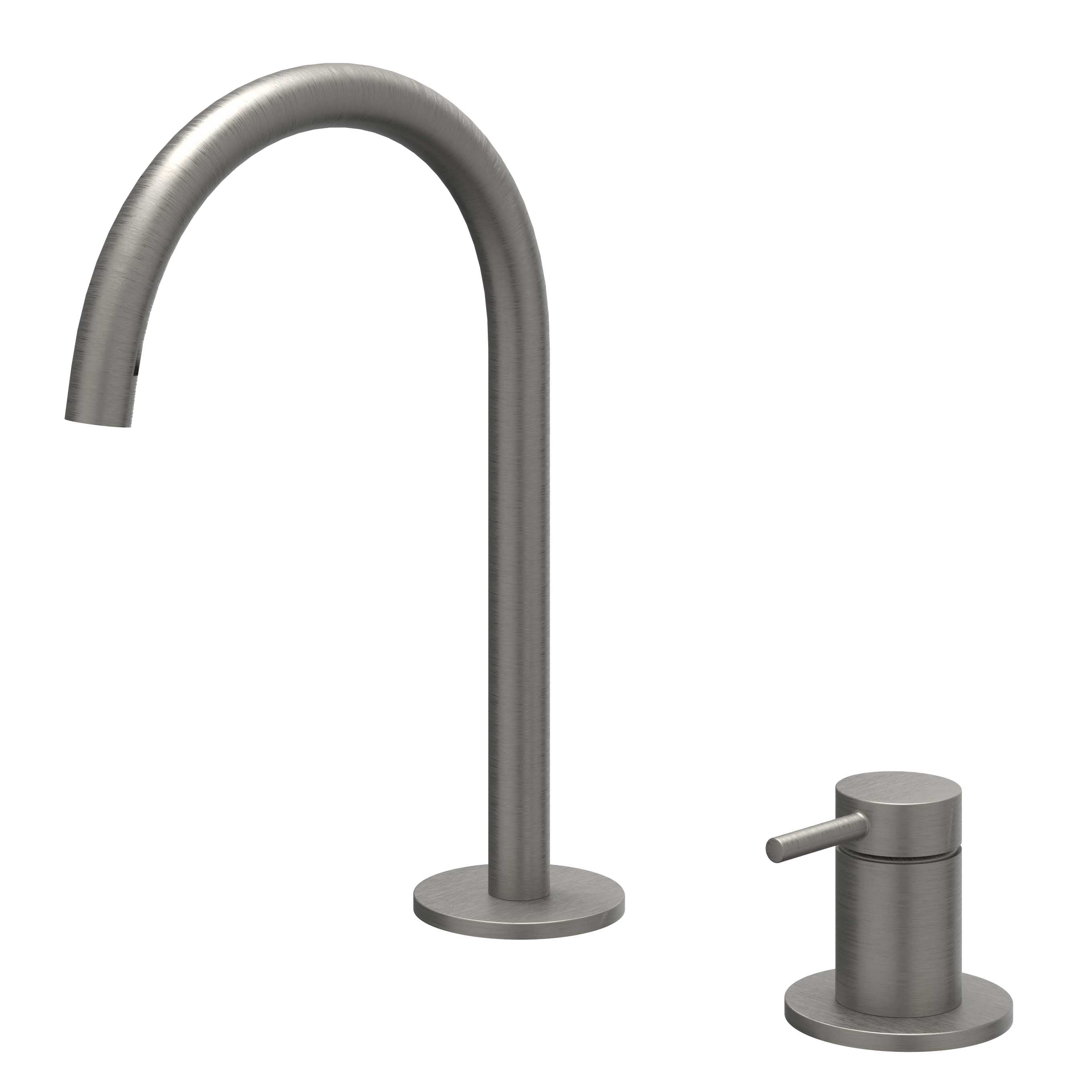 IVY Bond wastafelkraan 2-gats - geborsteld metal black PVD