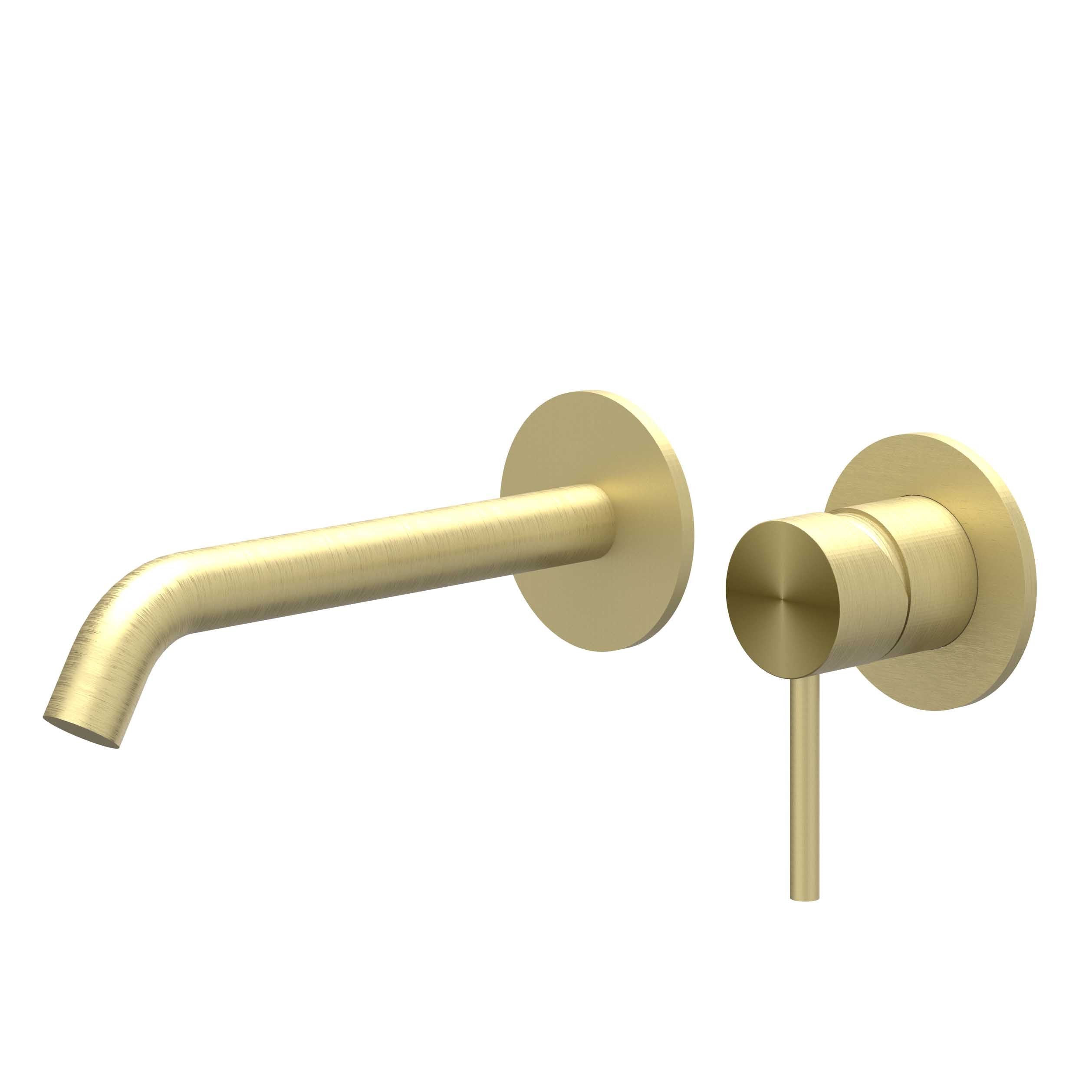 IVY Concord afbouwdeel inbouw wastafelkraan 19,5cm RVS 316 - geborsteld mat goud PVD