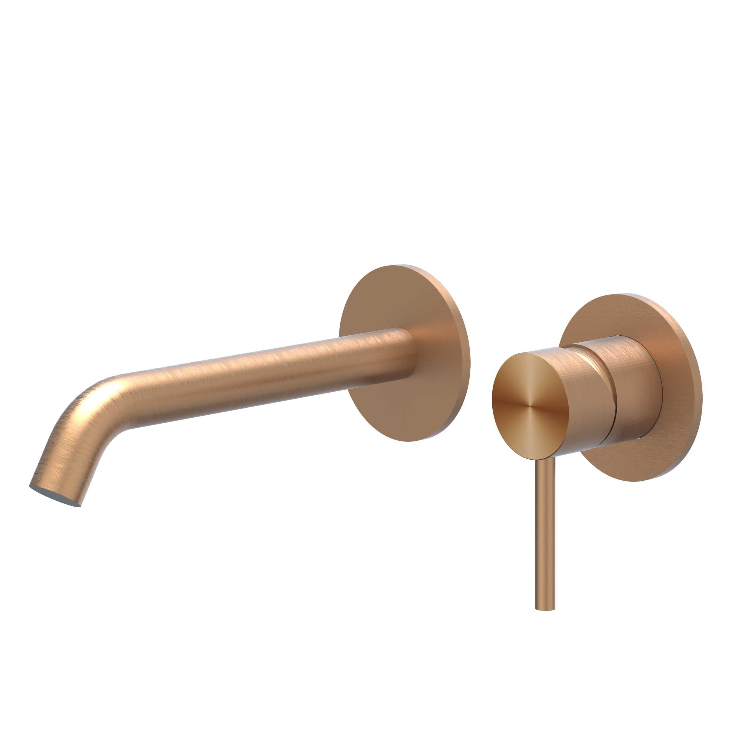 IVY Concord afbouwdeel inbouw wastafelkraan 19,5cm RVS 316 - geborsteld mat koper PVD
