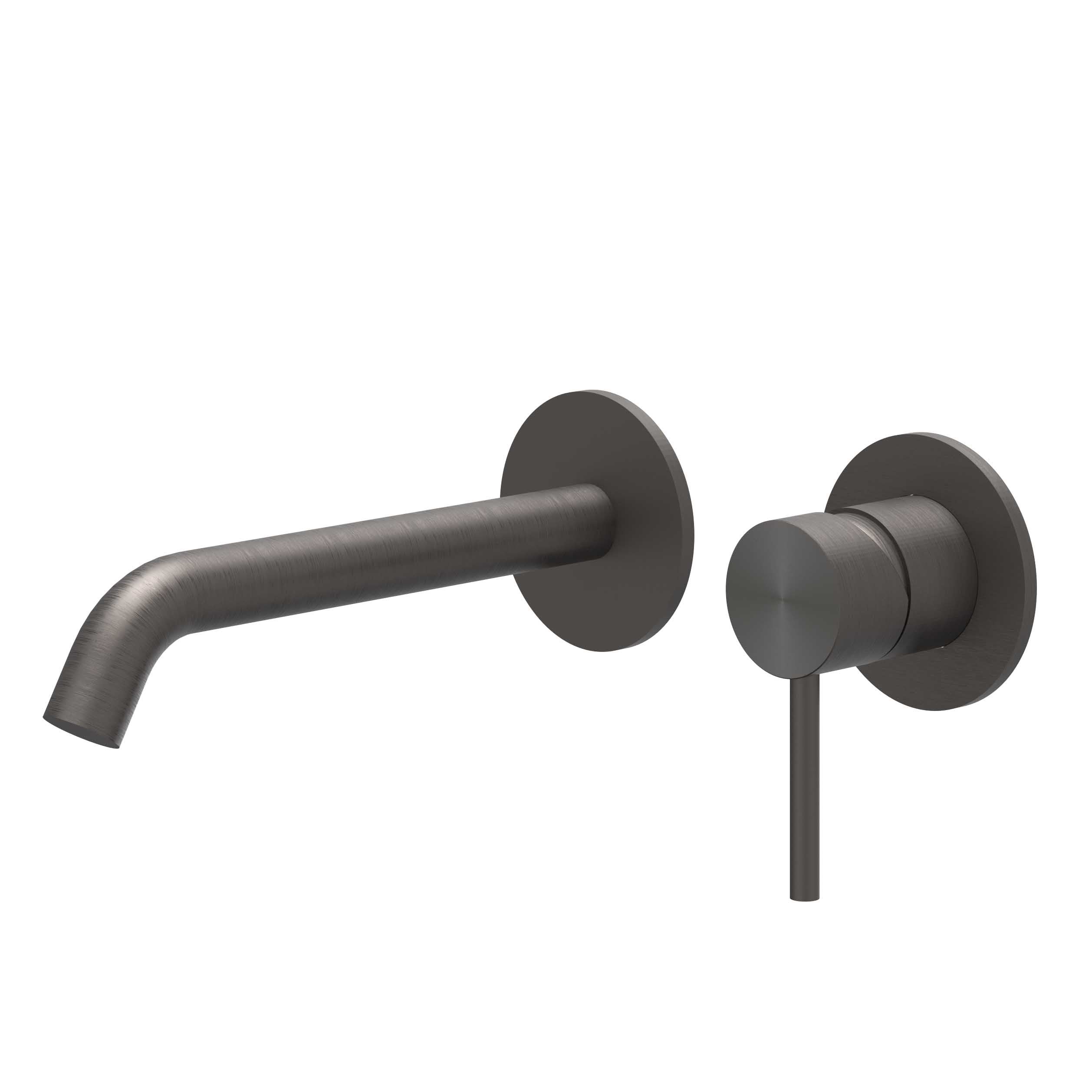 IVY Concord afbouwdeel inbouw wastafelkraan 19,5cm RVS 316 - geborsteld carbon black PVD