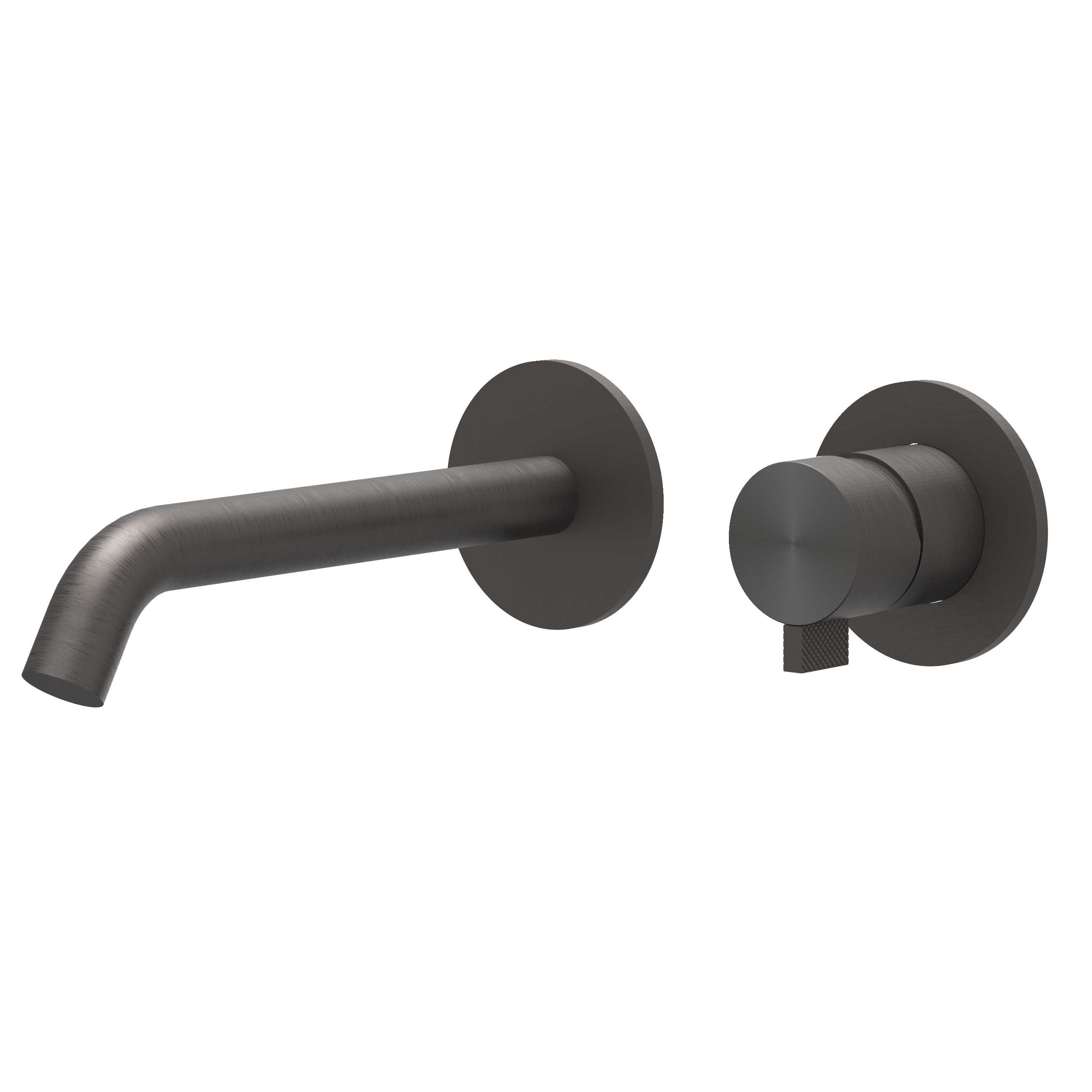 IVY Tribe afbouwdeel inbouw wastafelkraan 19,5cm RVS 316 - geborsteld carbon black PVD