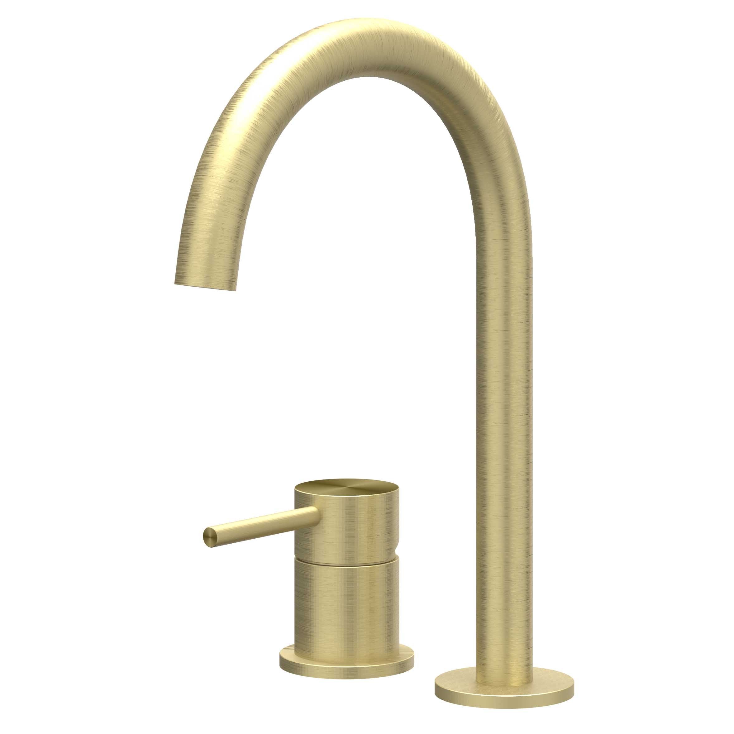 IVY Concord wastafelkraan 2-gats RVS 316 - geborsteld mat goud PVD