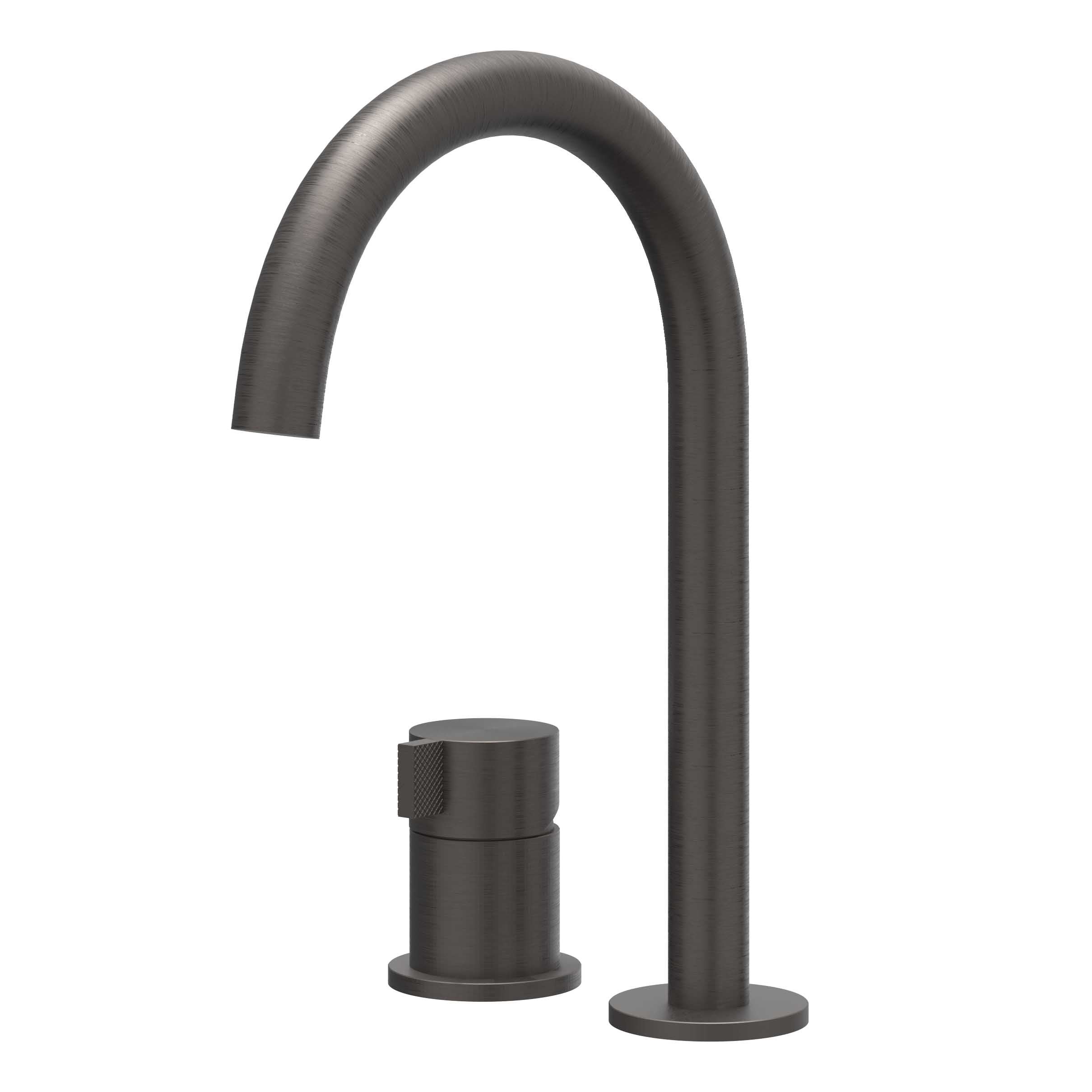 IVY Tribe wastafelkraan 2-gats RVS 316 - geborsteld carbon black PVD