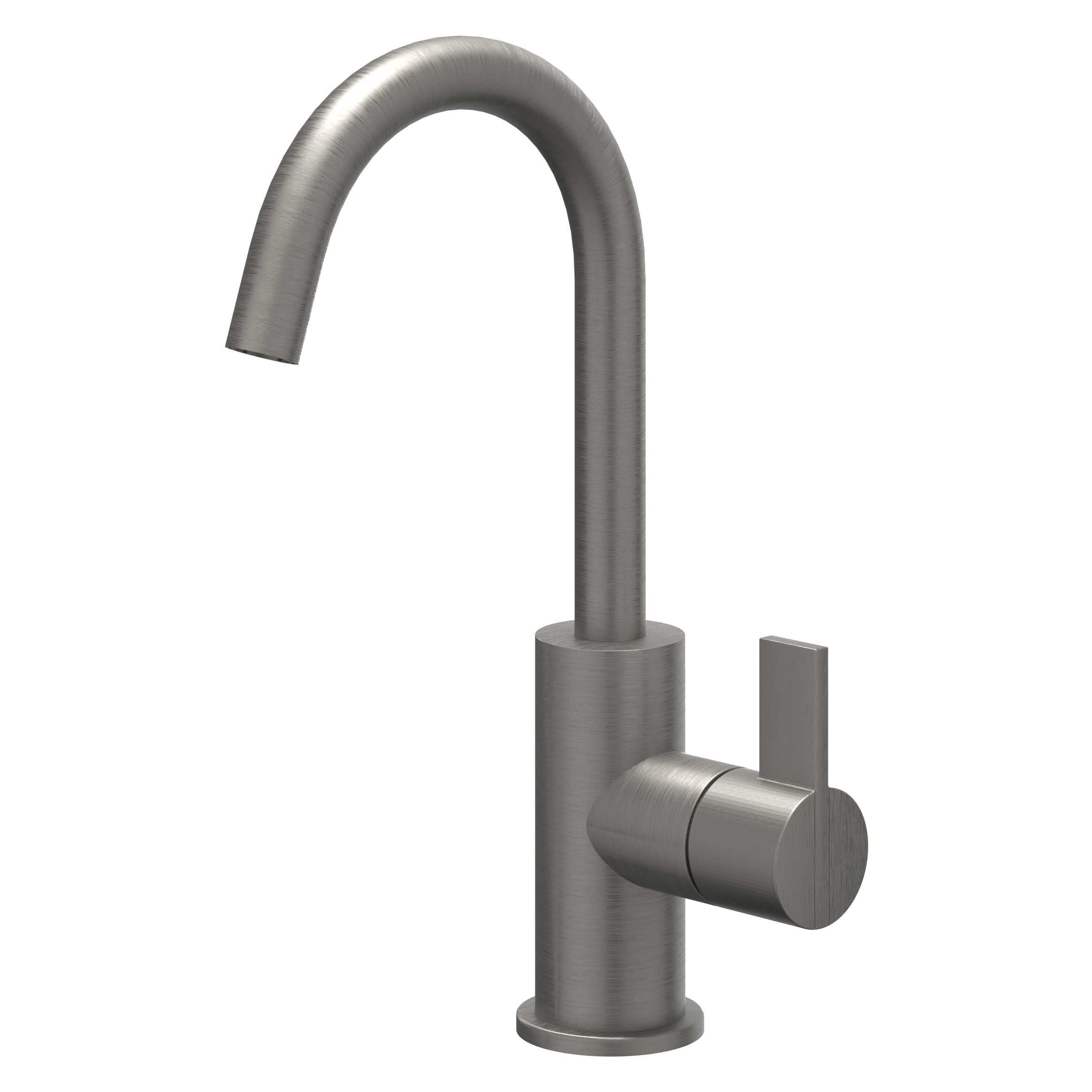 IVY Pact wastafelkraan hoog draaibare uitloop - geborsteld metal black PVD