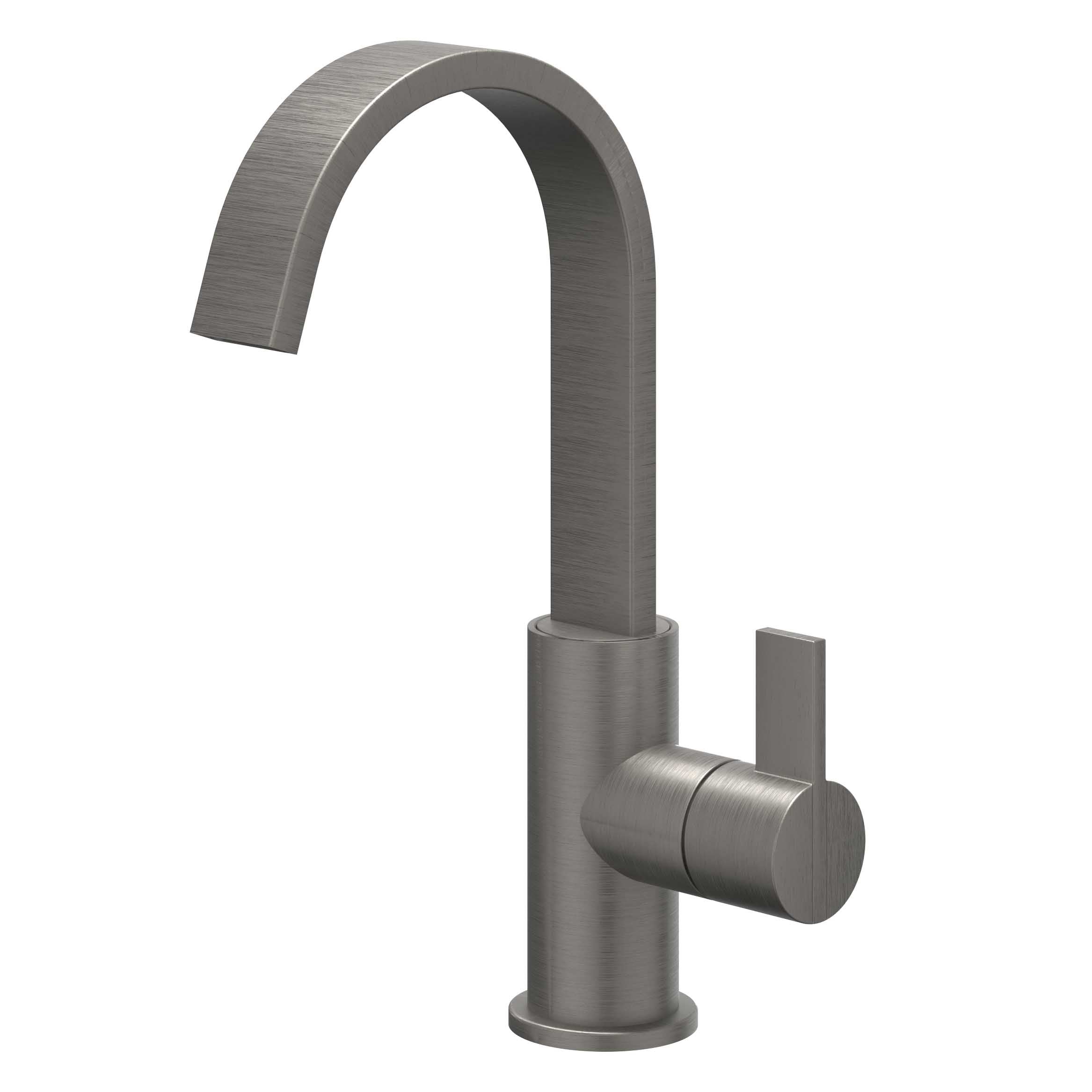 IVY Pact wastafelkraan hoog cascade draaibare uitloop - geborsteld metal black PVD