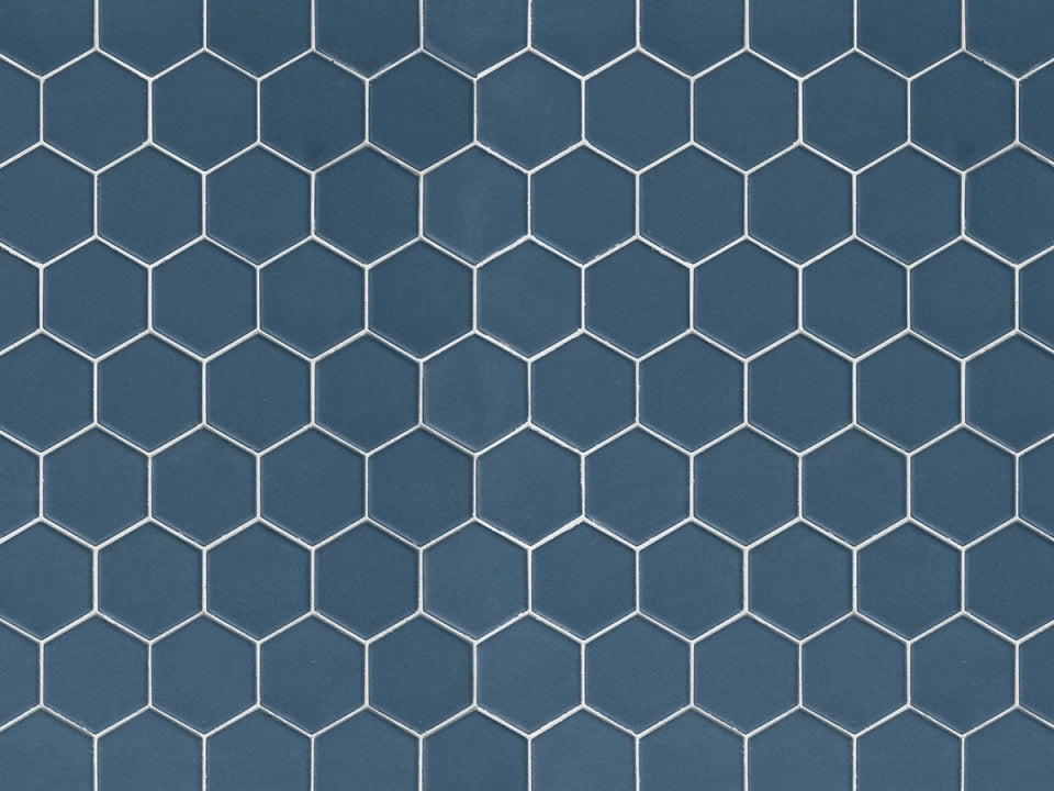 Terratinta Ceramiche, Hexa - Aegean Blue, Matt, 14x15cm, 10.00mm, Rett.