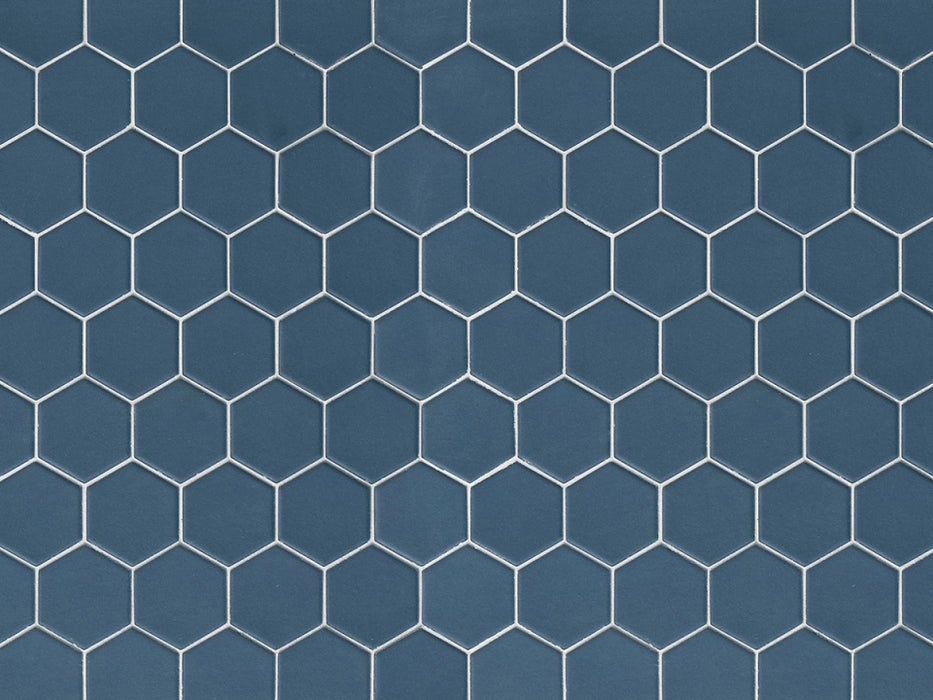 Terratinta Ceramiche, Hexa - Aegean Blue, Matt, 14x15cm, 10.00mm, Rett.