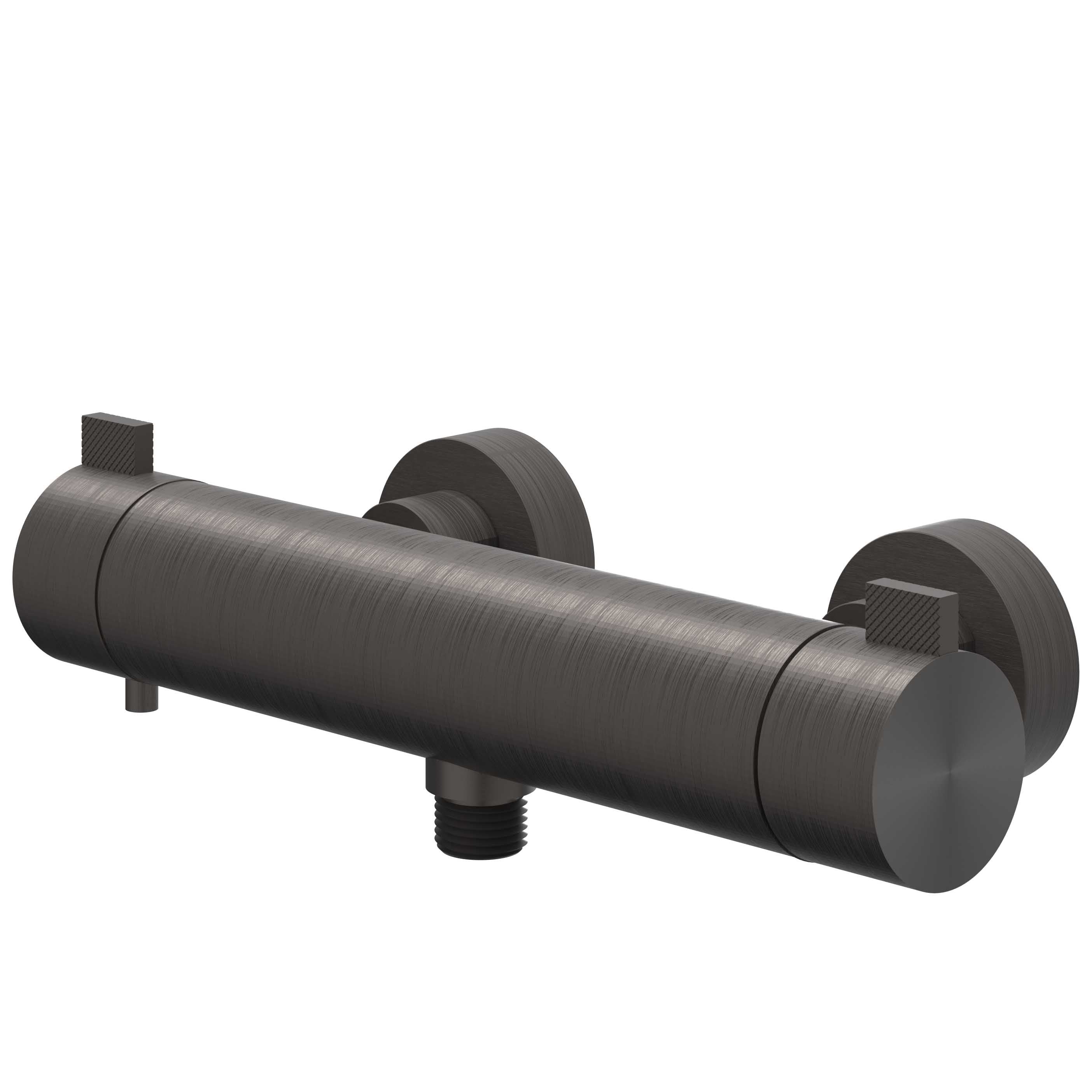IVY Tribe opbouw douchethermostaat - rvs316 geborsteld carbon black PVD