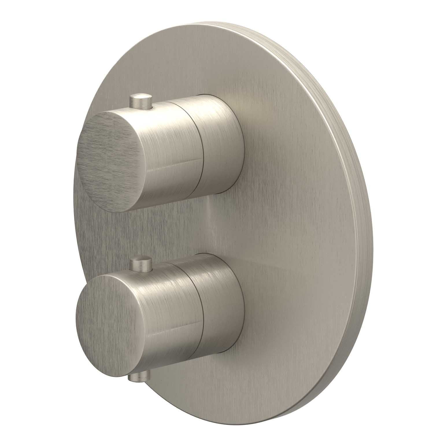 IVY Bond afbouwdeel inbouwthermostaat 2-weg stop-omstel - geborsteld nickel PVD