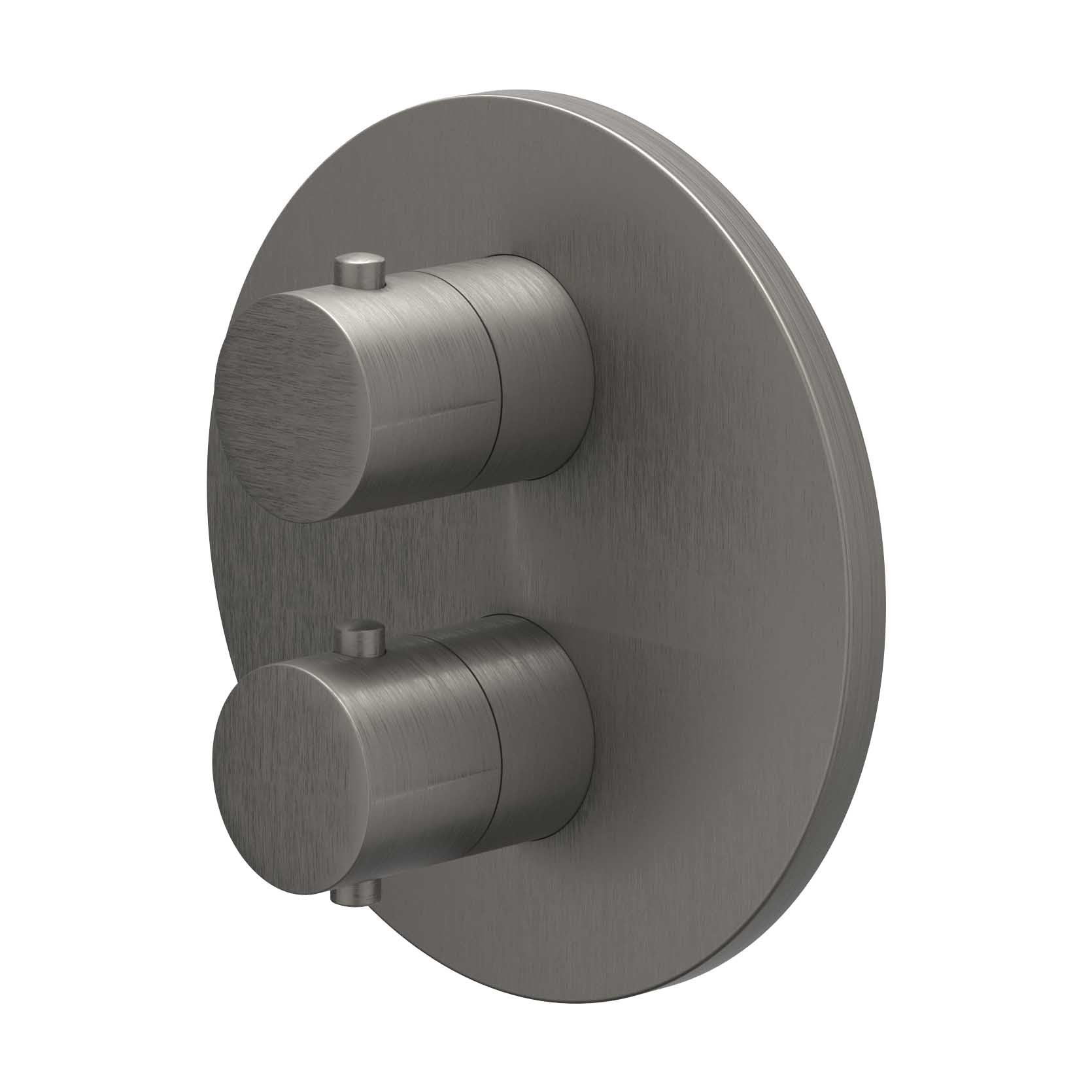 IVY Bond afbouwdeel inbouwthermostaat 3-weg stop-omstel - geborsteld metal black PVD
