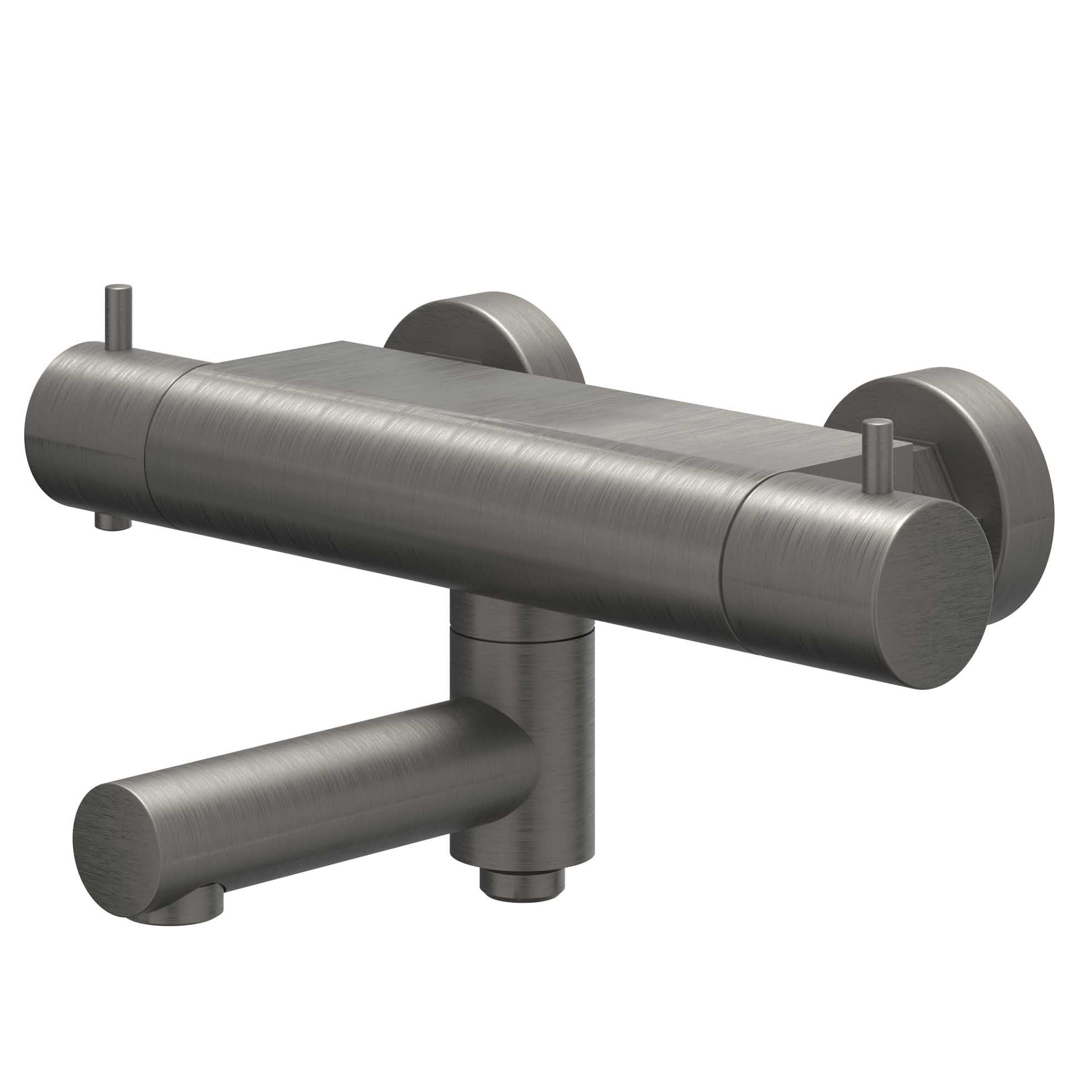 IVY Bond opbouw badthermostaatkraan draaibare uitloop cooltouch - geborsteld metal black PVD