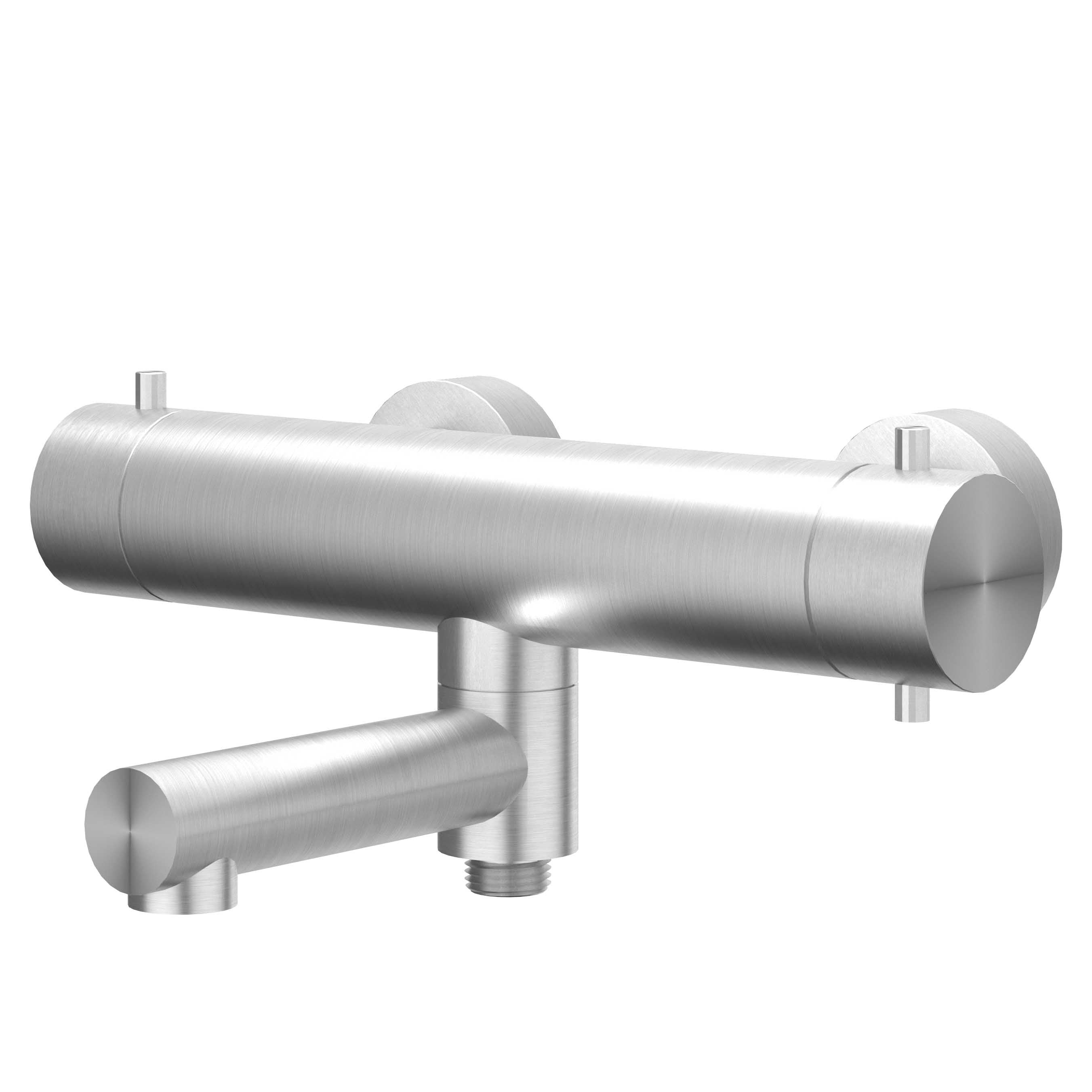 IVY Concord opbouw badthermostaat met wegdraaibare baduitloop RVS 316 - geborsteld RVS