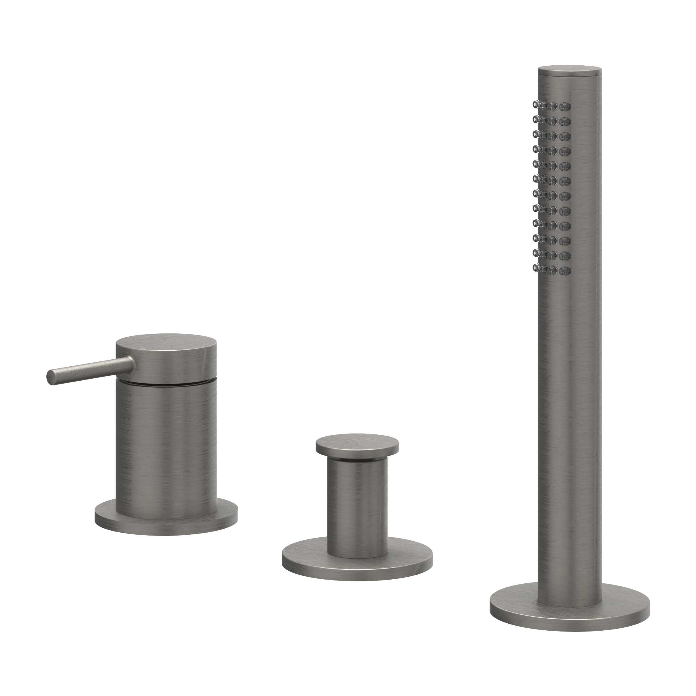IVY Bond badrandcombinatie 3-gats - geborsteld metal black PVD