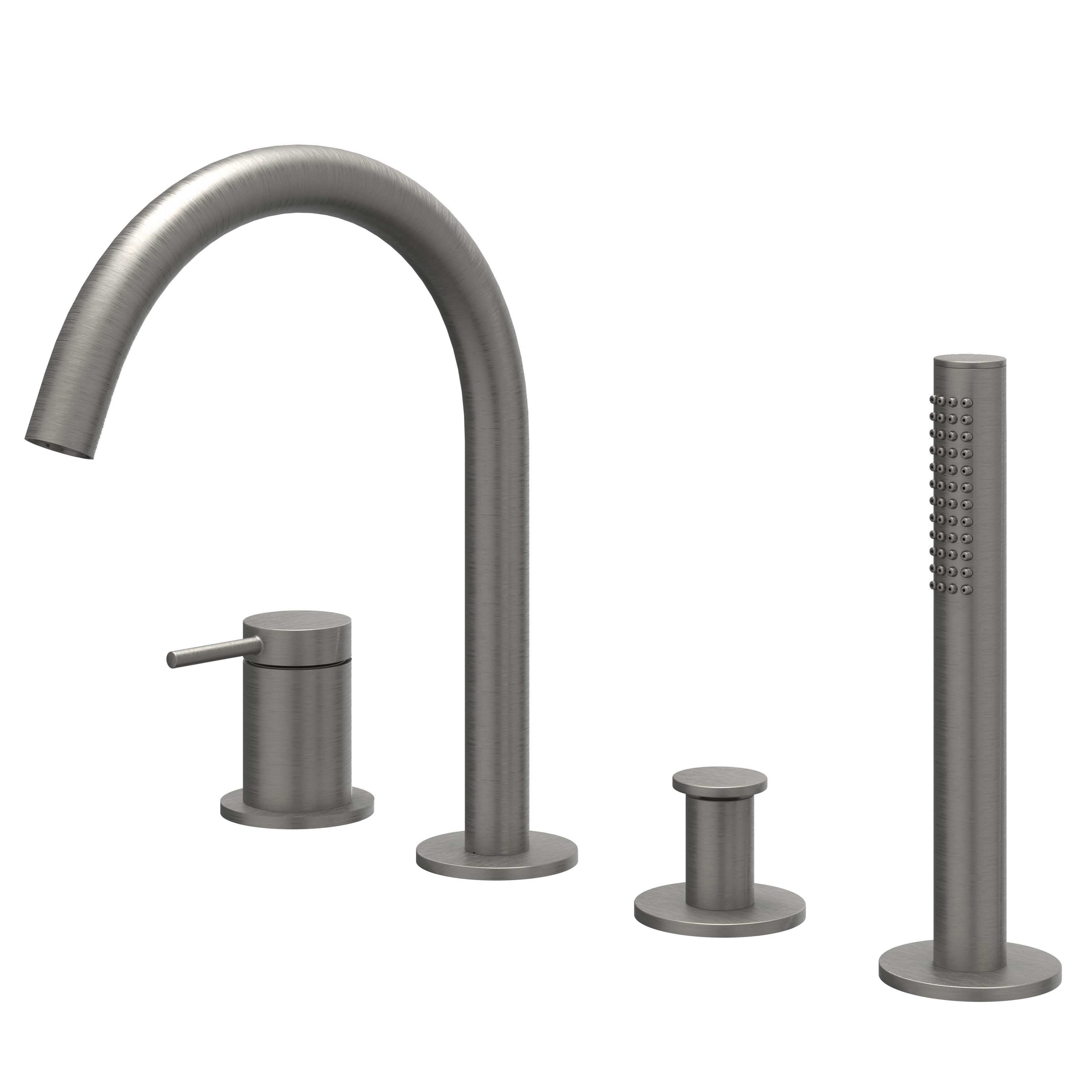IVY Bond badrandcombinatie 4-gats - geborsteld metal black PVD