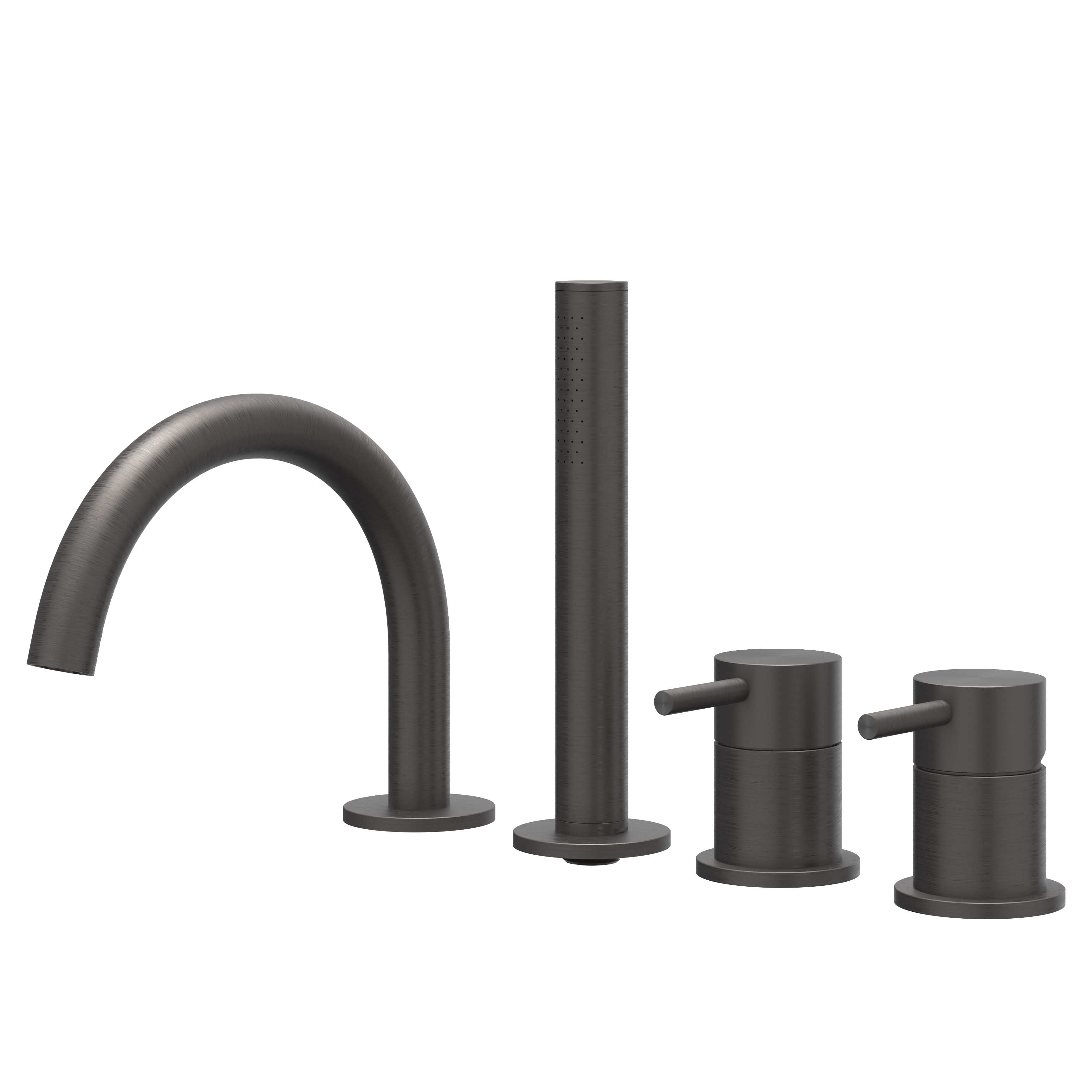 IVY Concord badrandcombinatie 4-gats draaibare uitloop RVS 316 - geborsteld carbon black PVD