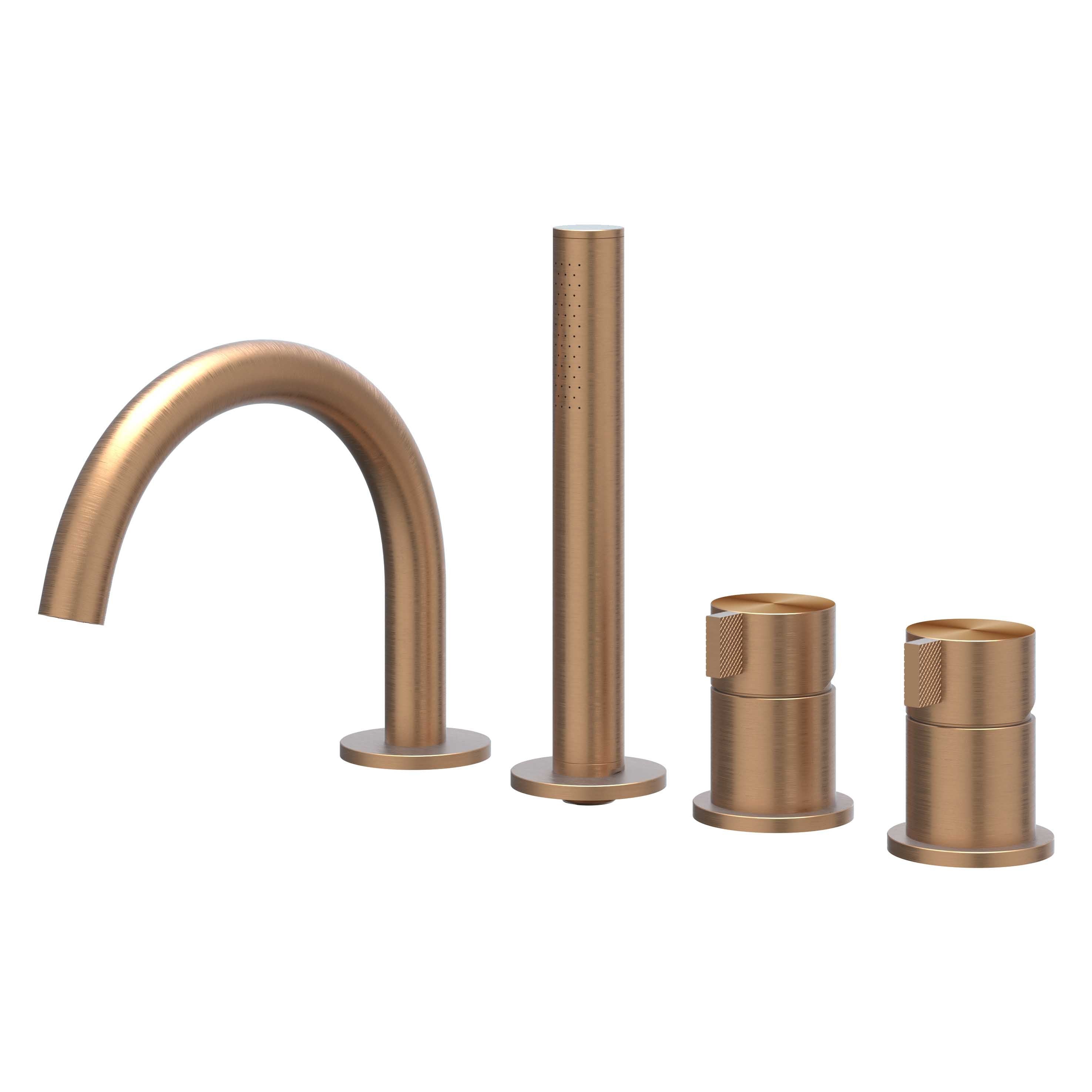IVY Tribe badrandcombinatie 4-gats RVS 316 - geborsteld mat koper PVD