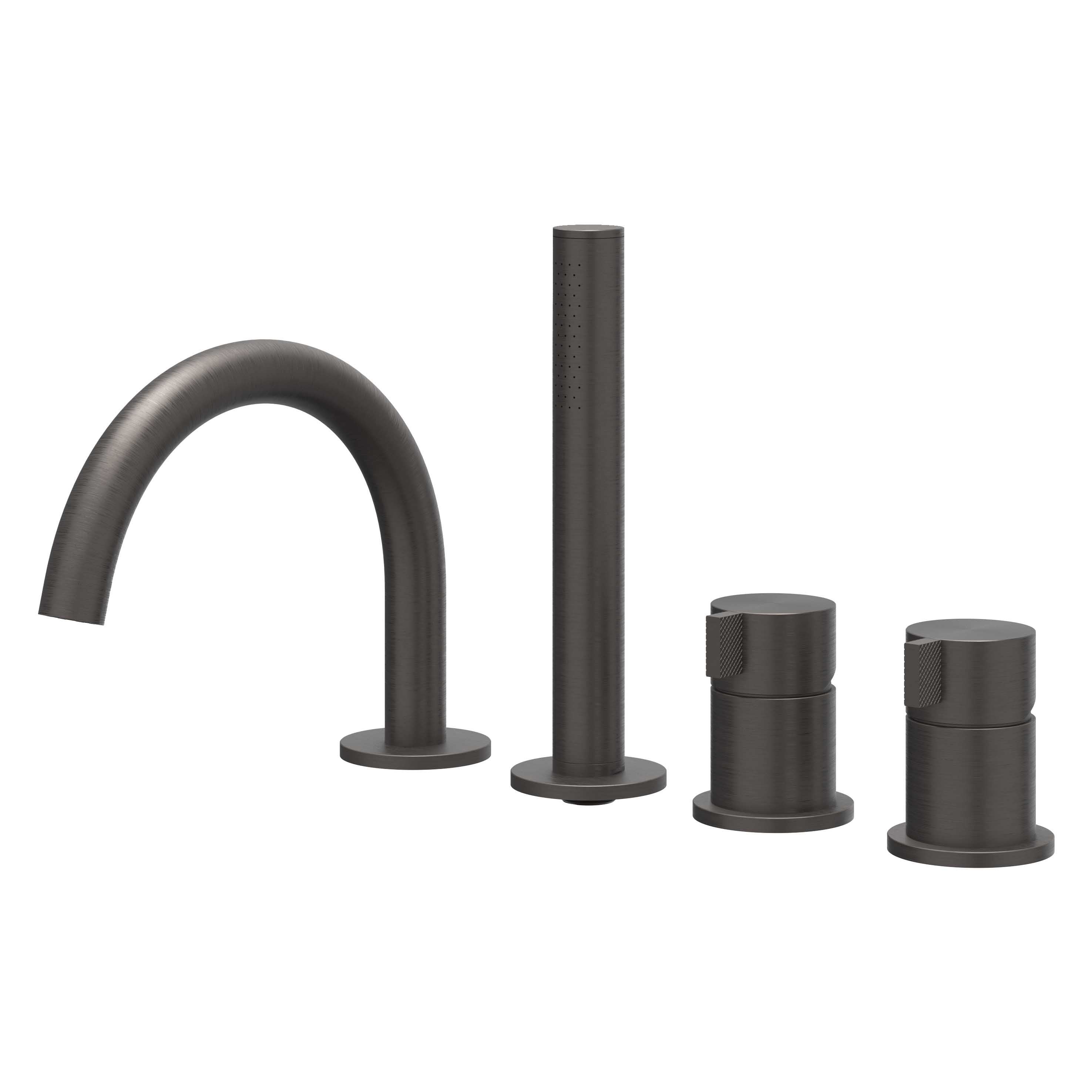 IVY Tribe badrandcombinatie 4-gats RVS 316 - geborsteld carbon black PVD