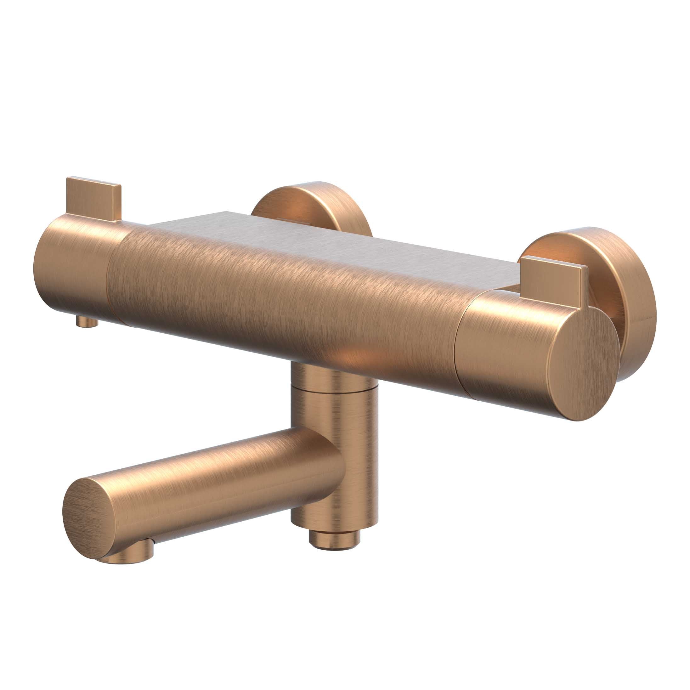 IVY Pact opbouw badthermostaatkraan draaibare uitloop cooltouch - geborsteld mat koper PVD