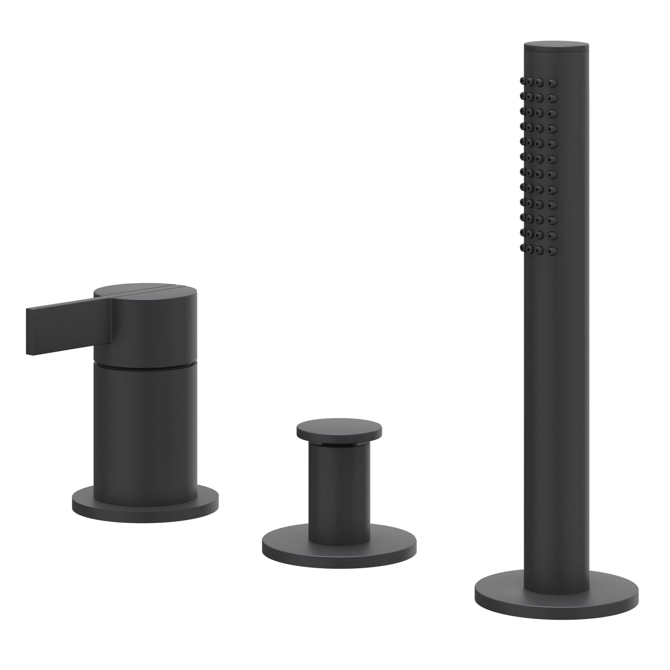 IVY Pact badrandcombinatie 3-gats - mat zwart PED