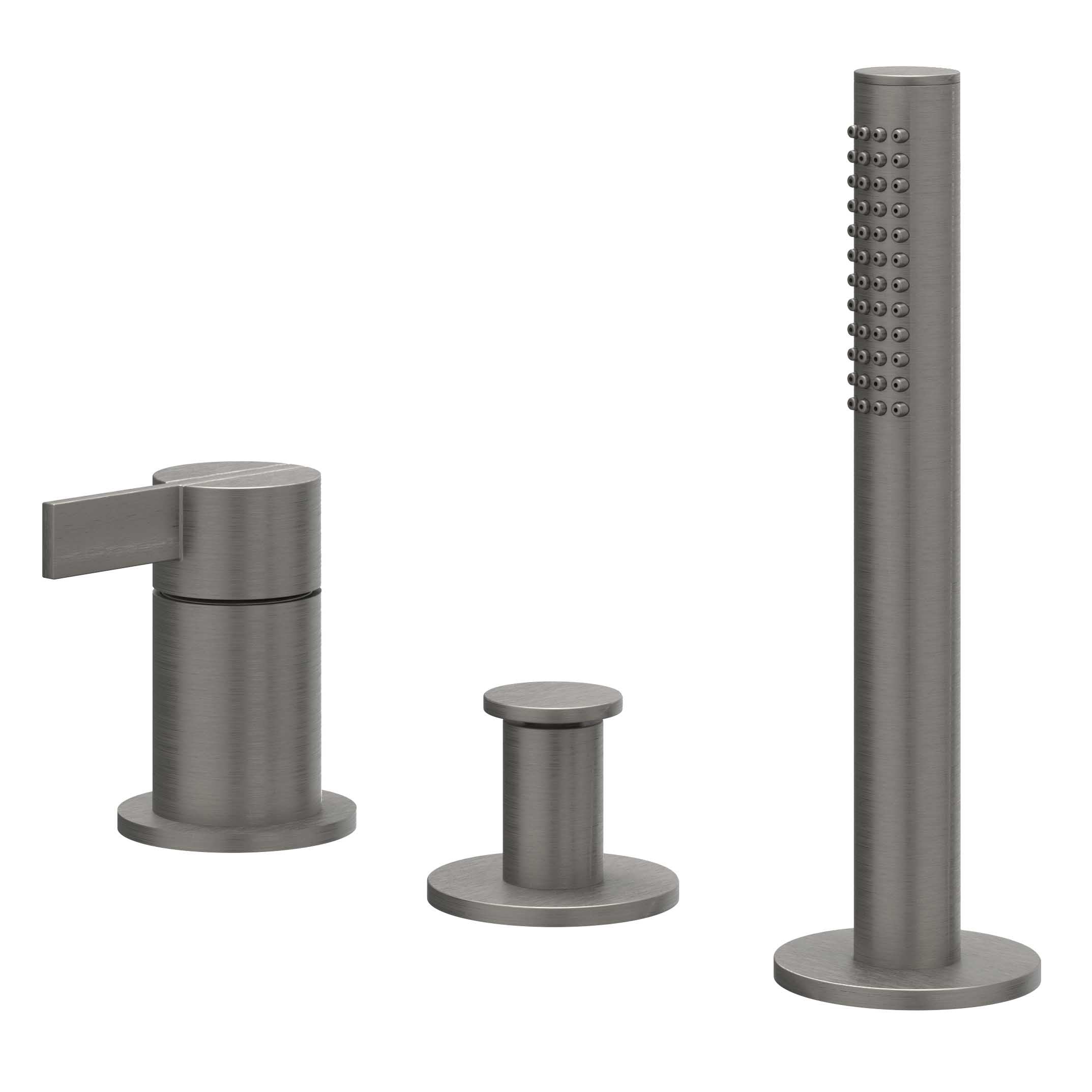 IVY Pact badrandcombinatie 3-gats - geborsteld metal black PVD