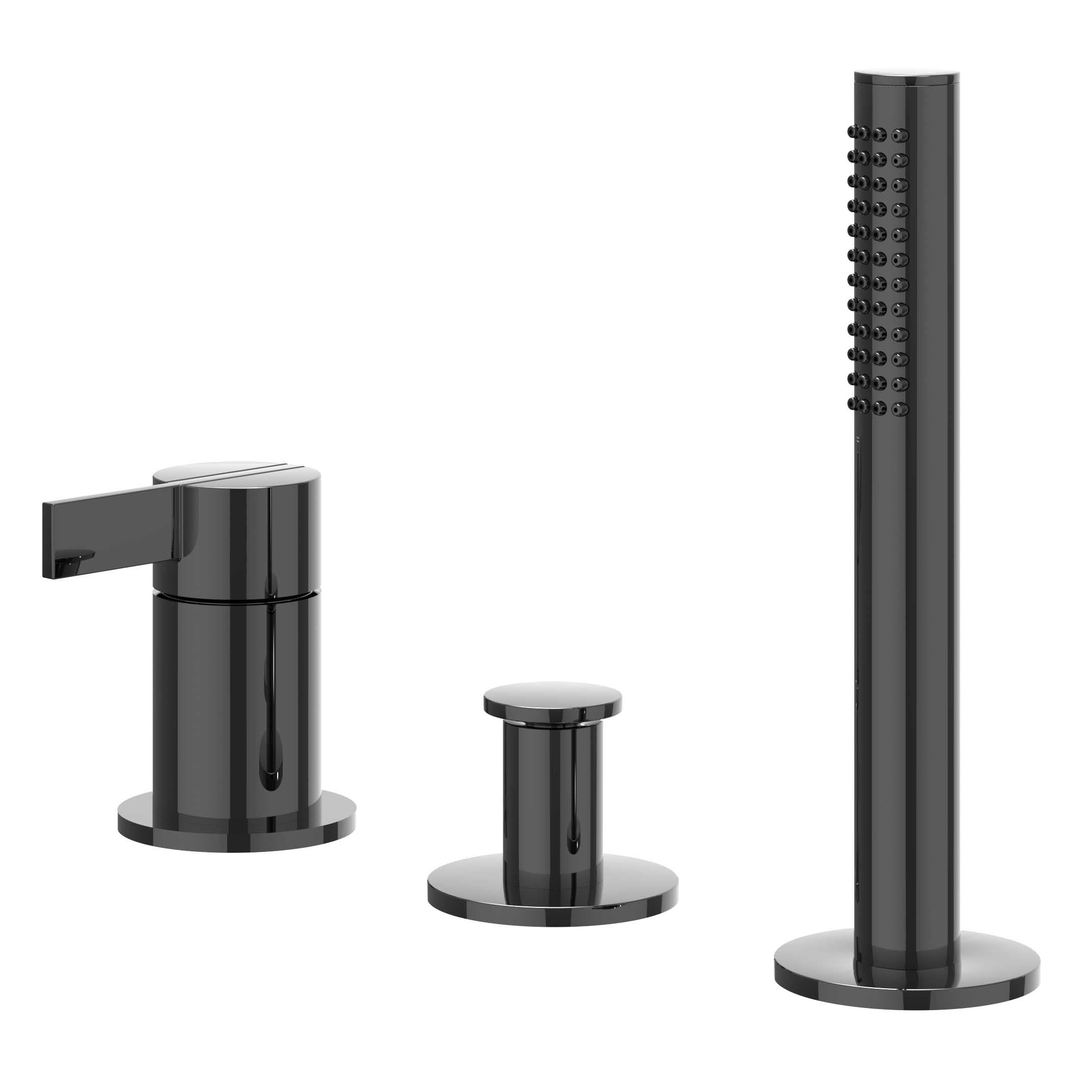 IVY Pact badrandcombinatie 3-gats - zwart chroom PVD