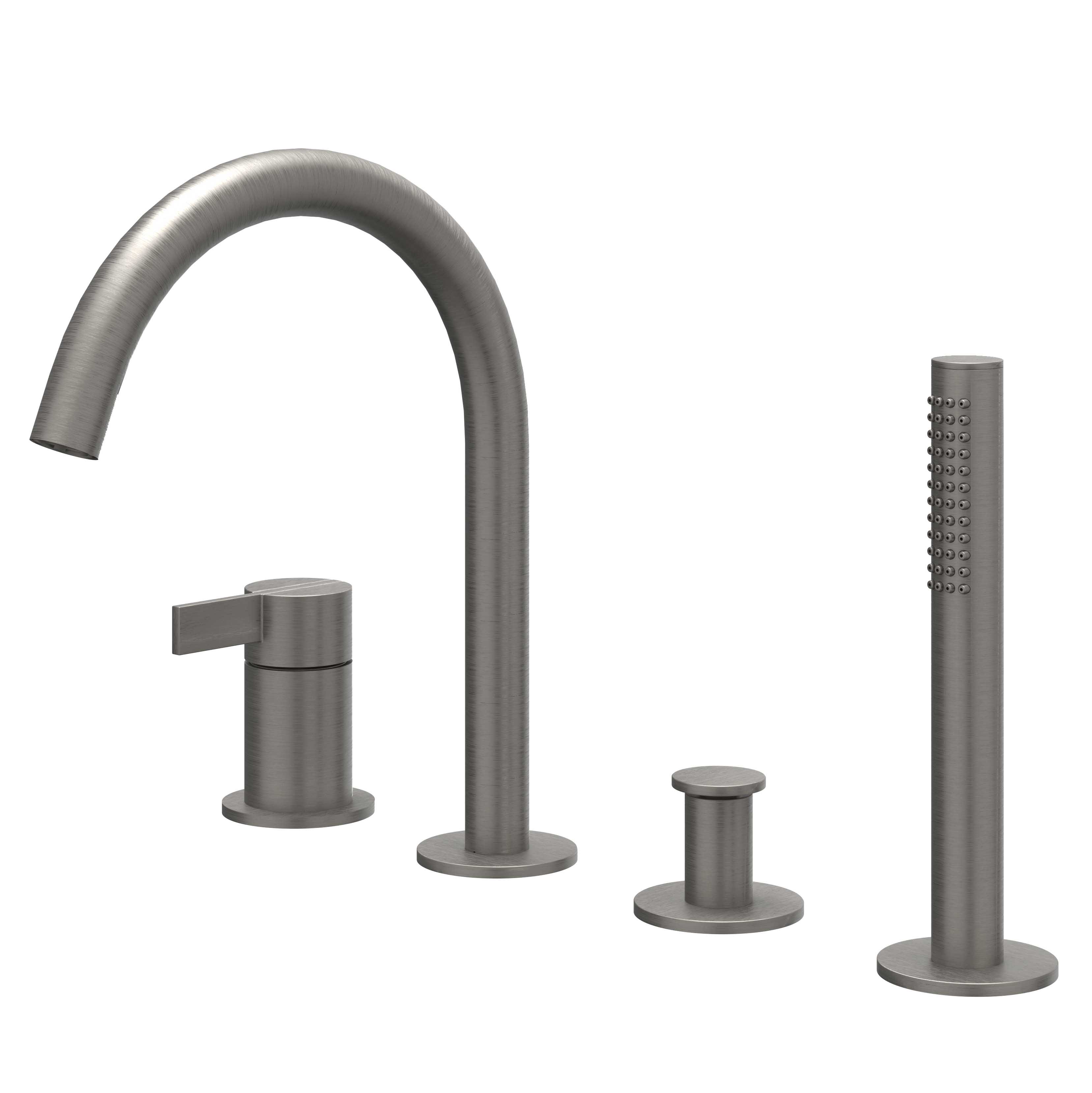 IVY Pact badrandcombinatie 4-gats - geborsteld metal black PVD