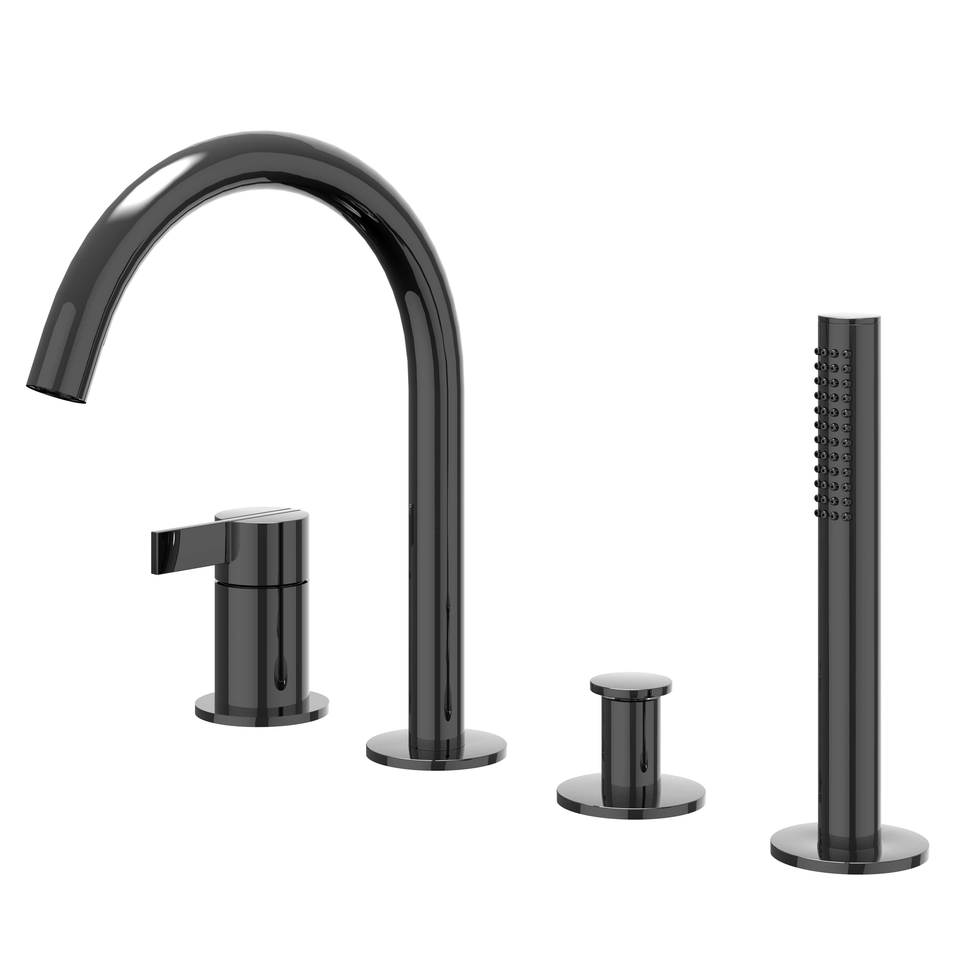 IVY Pact badrandcombinatie 4-gats - zwart chroom PVD