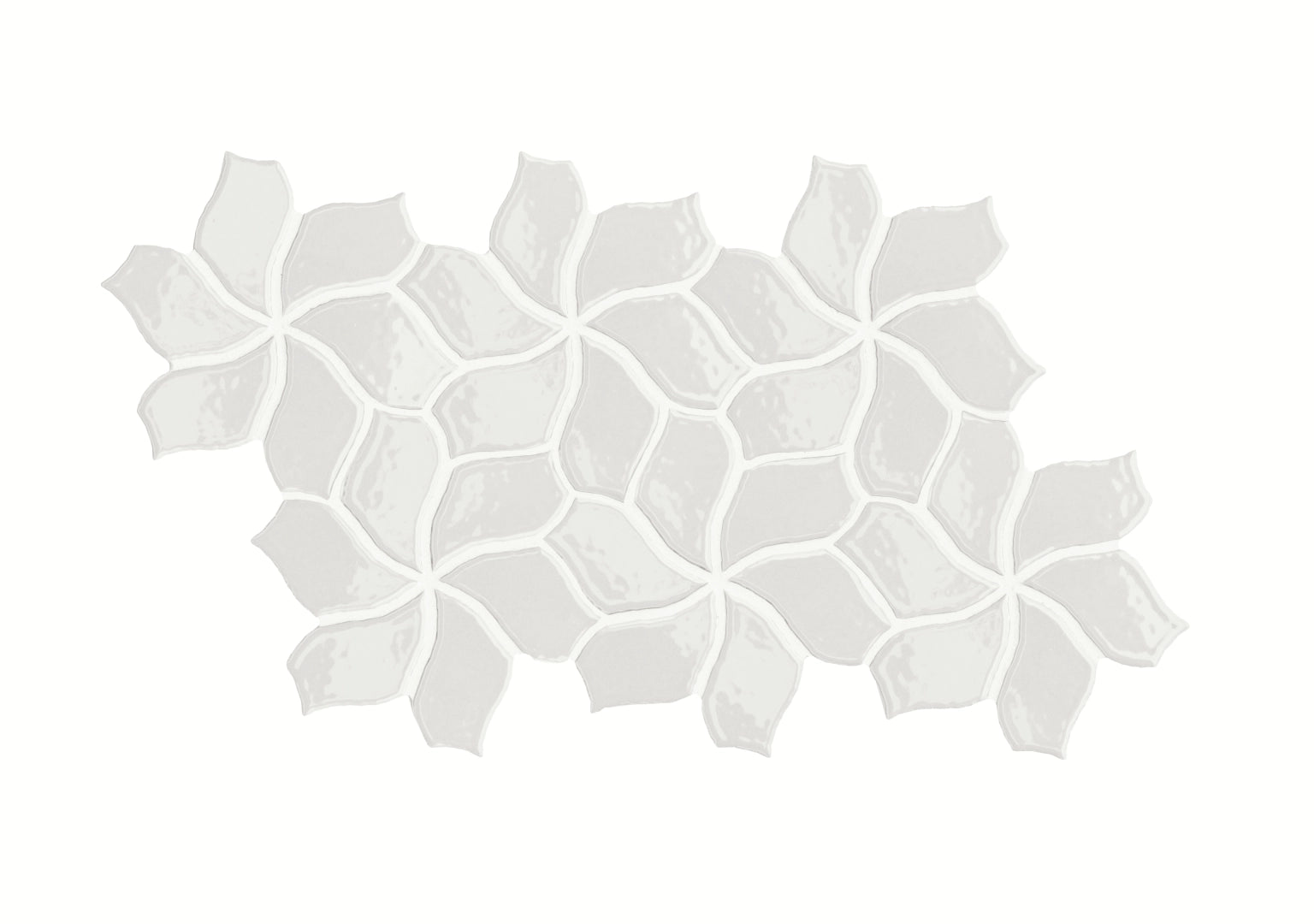 Mutina, Botanica - Flower White, Glossy, 23.5x41.1cm, 10.00mm, Rett.