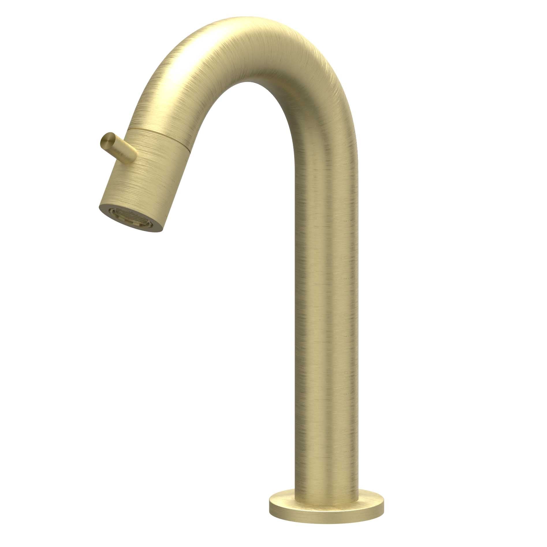 IVY Concord fonteinkraan gebogen RVS 316 - geborsteld mat goud PVD