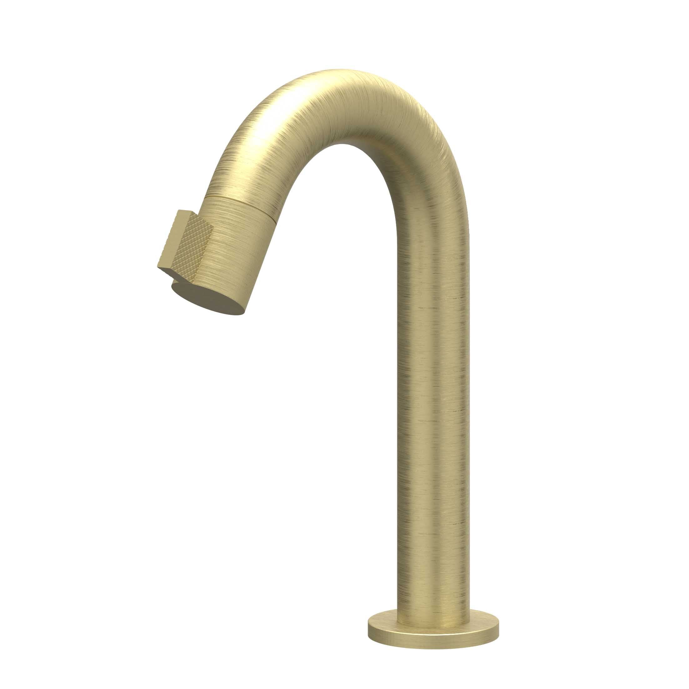 IVY Tribe fonteinkraan gebogen RVS 316 - geborsteld mat goud PVD