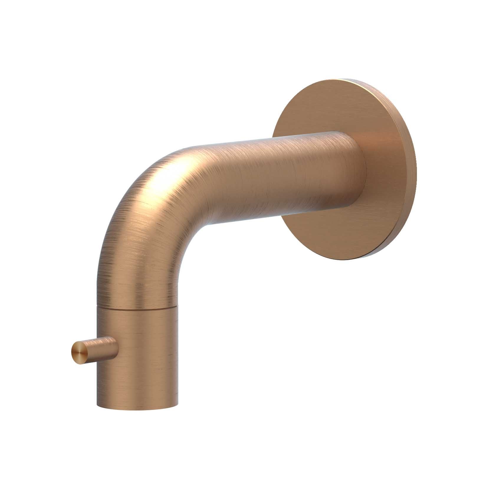 IVY Concord wandfonteinkraan 10cm RVS 316 - geborsteld mat koper PVD