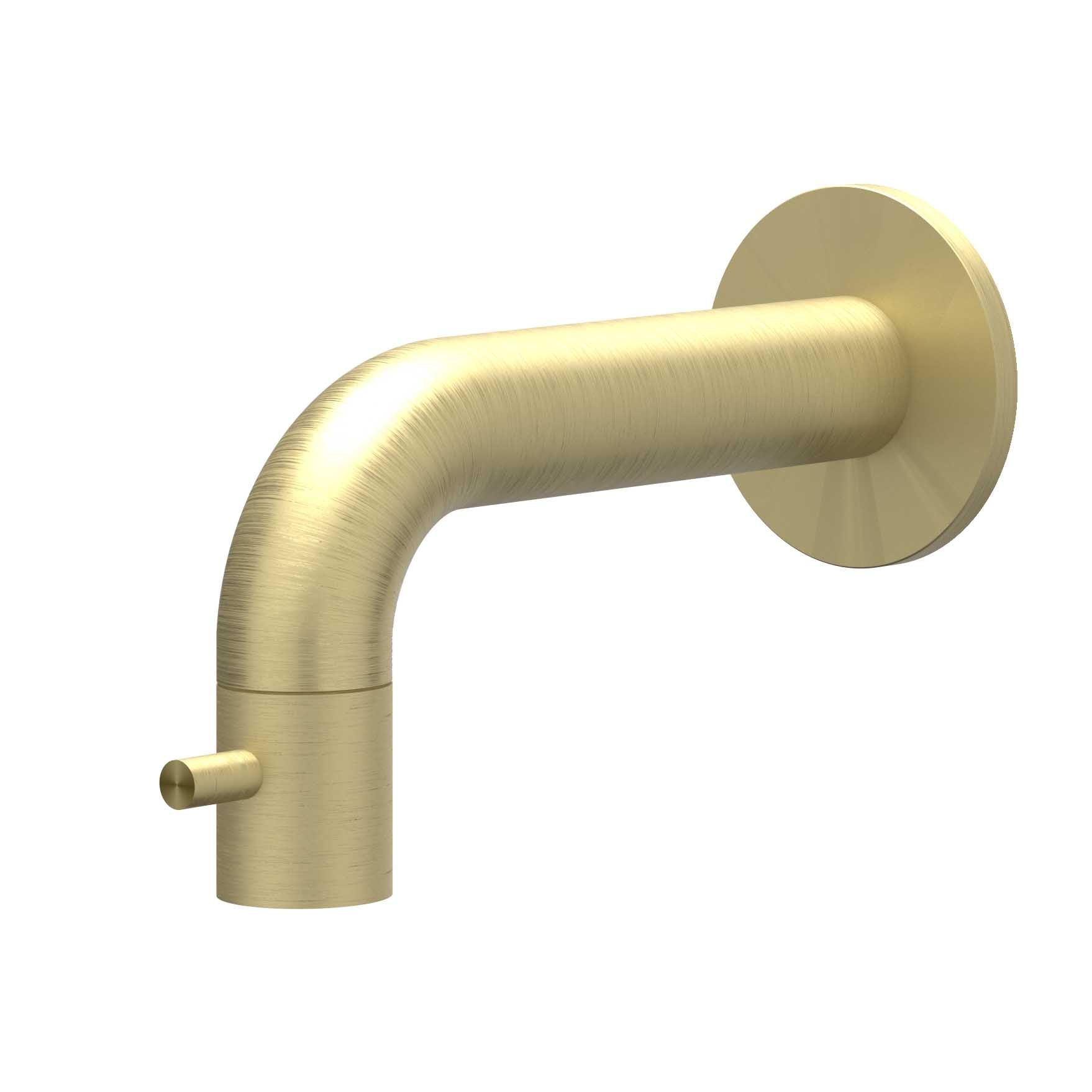 IVY Concord wandfonteinkraan 12,5cm RVS 316 - geborsteld mat goud PVD