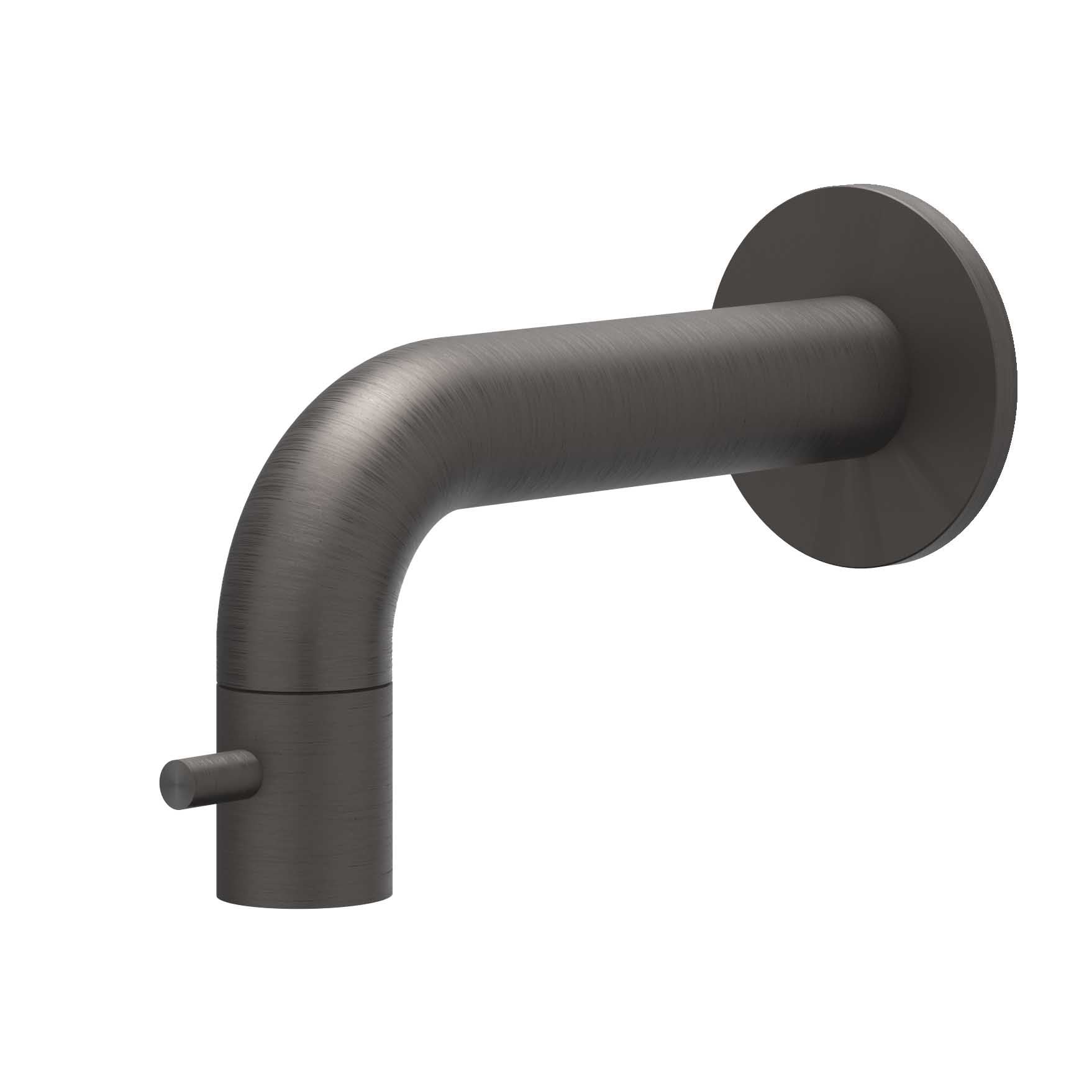 IVY Concord wandfonteinkraan 12,5cm RVS 316 - geborsteld carbon black PVD